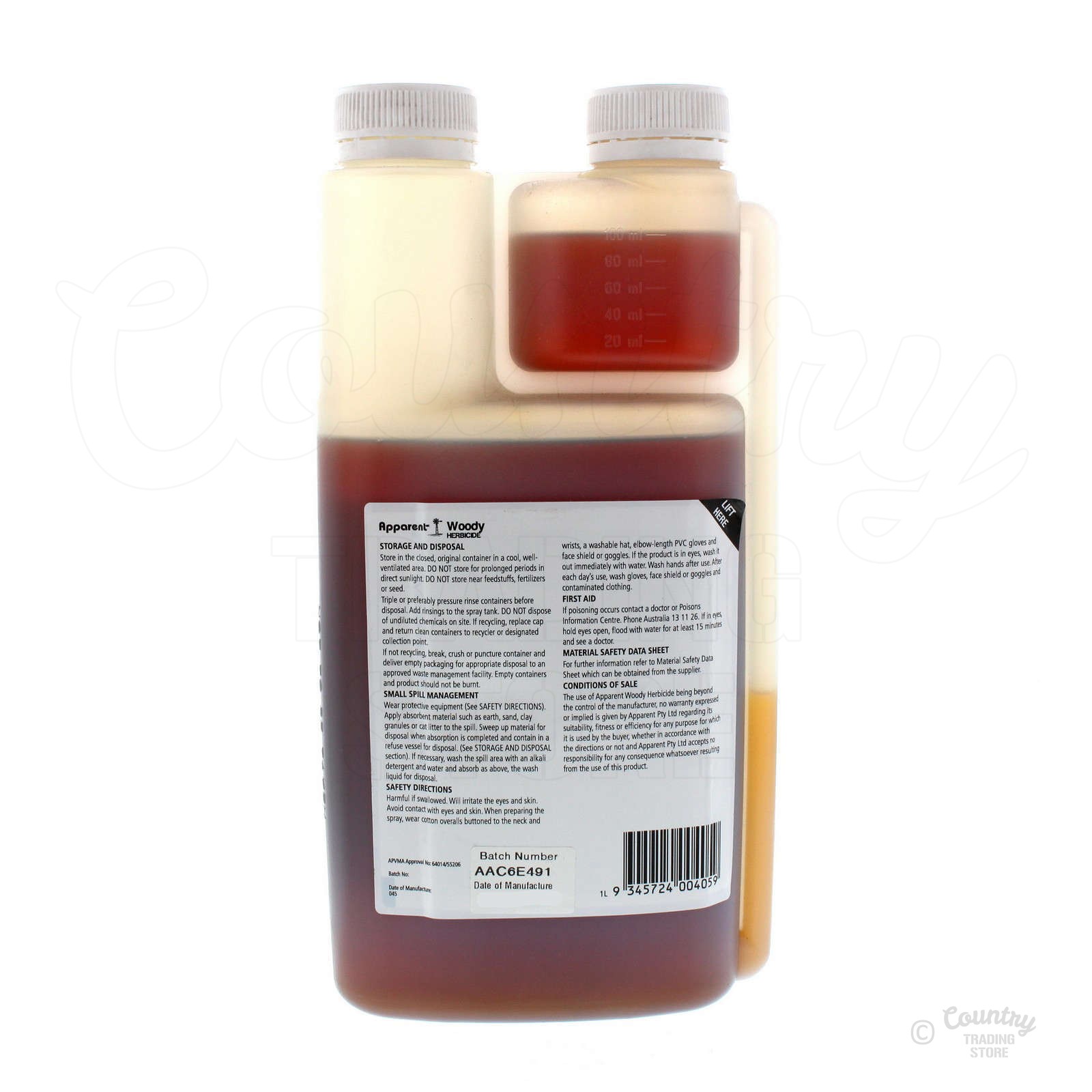 WOODY HERBICIDE TRICLOPYR / Picloram 1L Apparent 1 Litre (Equivalent To