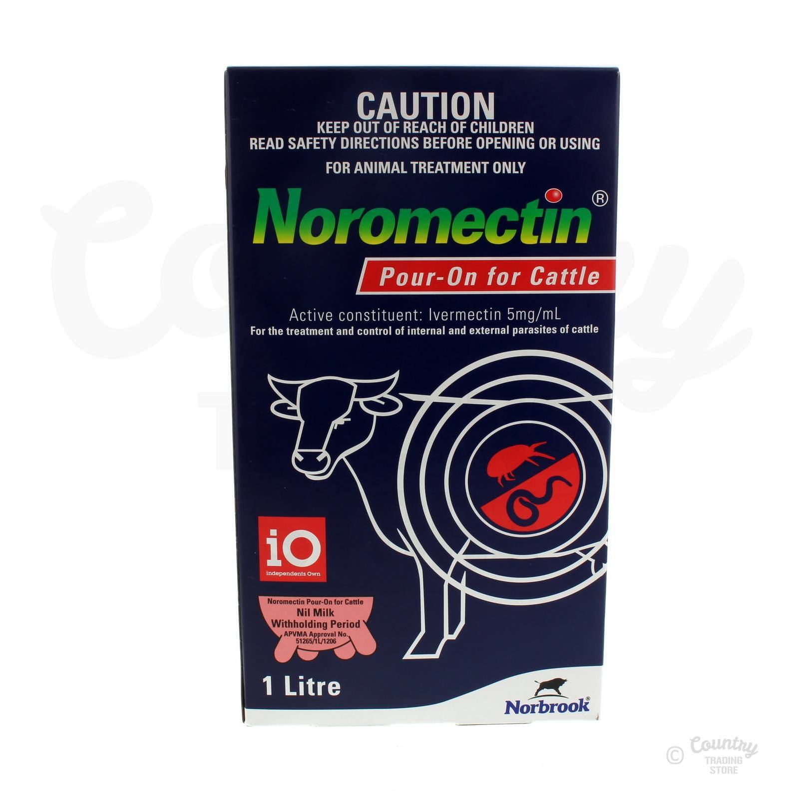 Noromectin Pour On Cattle Drench 1 Litre (Equiv, Ivomec, Ausmectin