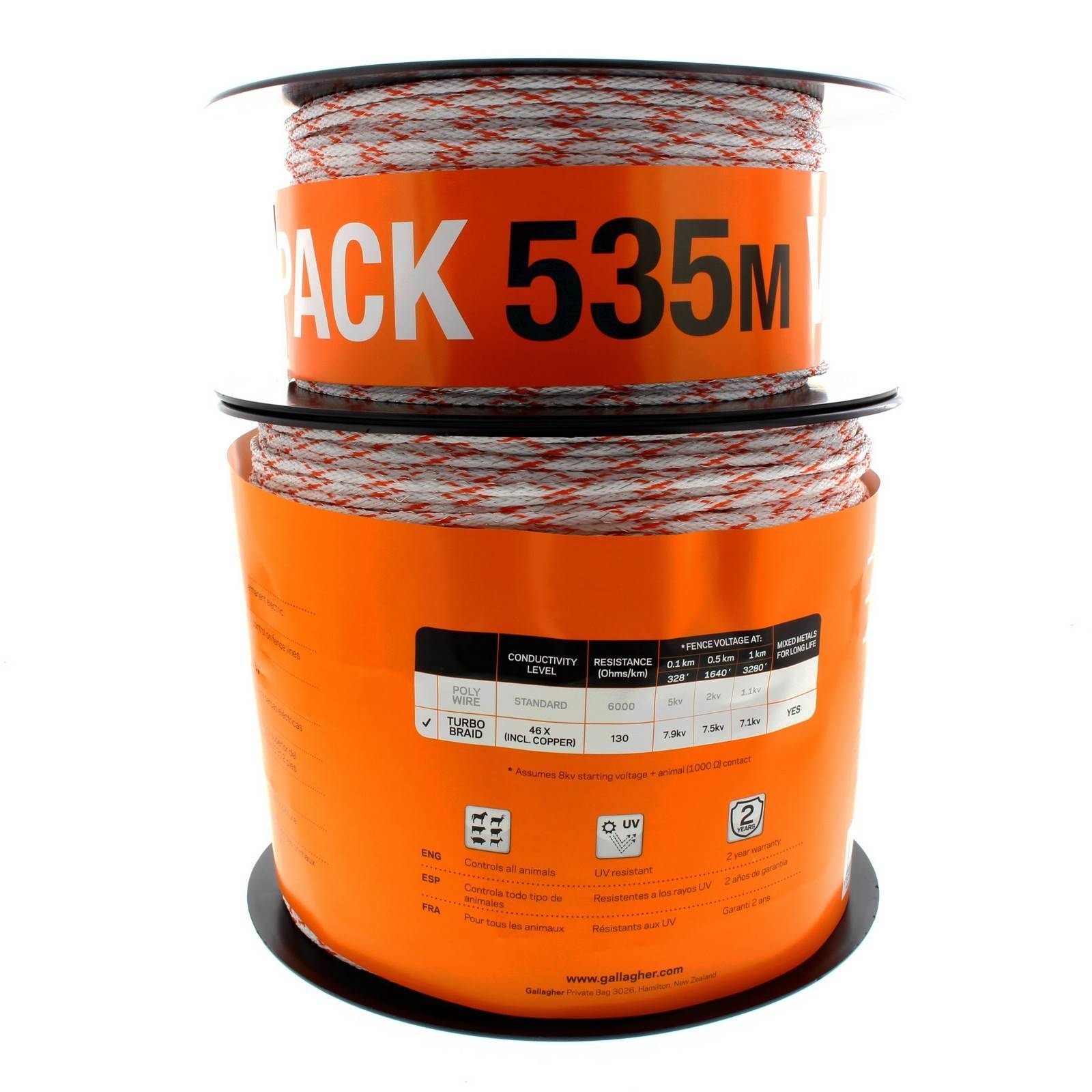 Turbo Braided Wire Value Pack 525m Electric Fencing SG62159 Gallagher