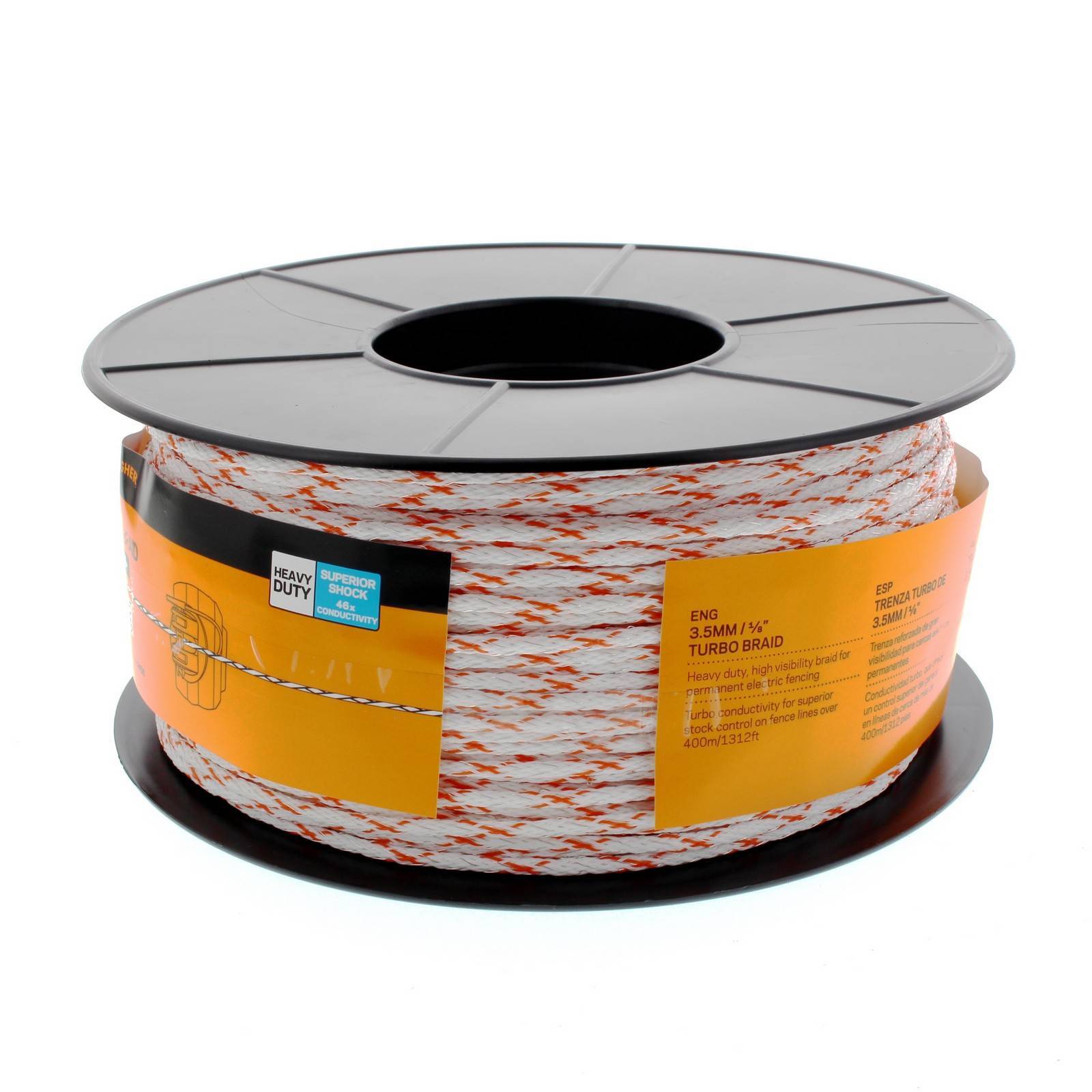 Turbo Braided Wire 200m (656 ft) UV Stabilised Electric Fencing G62154