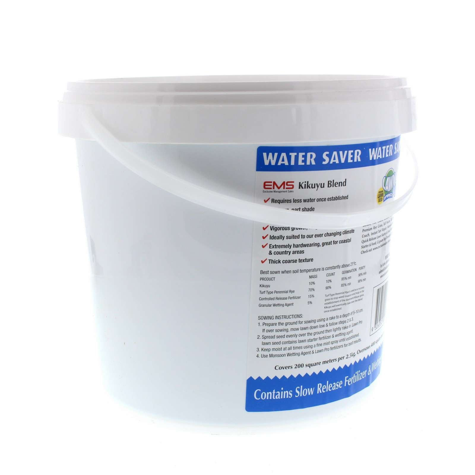 Lawn Pro Fine Kikuyu Blend Grass Seed 2.5kg Covers 200sqm eBay