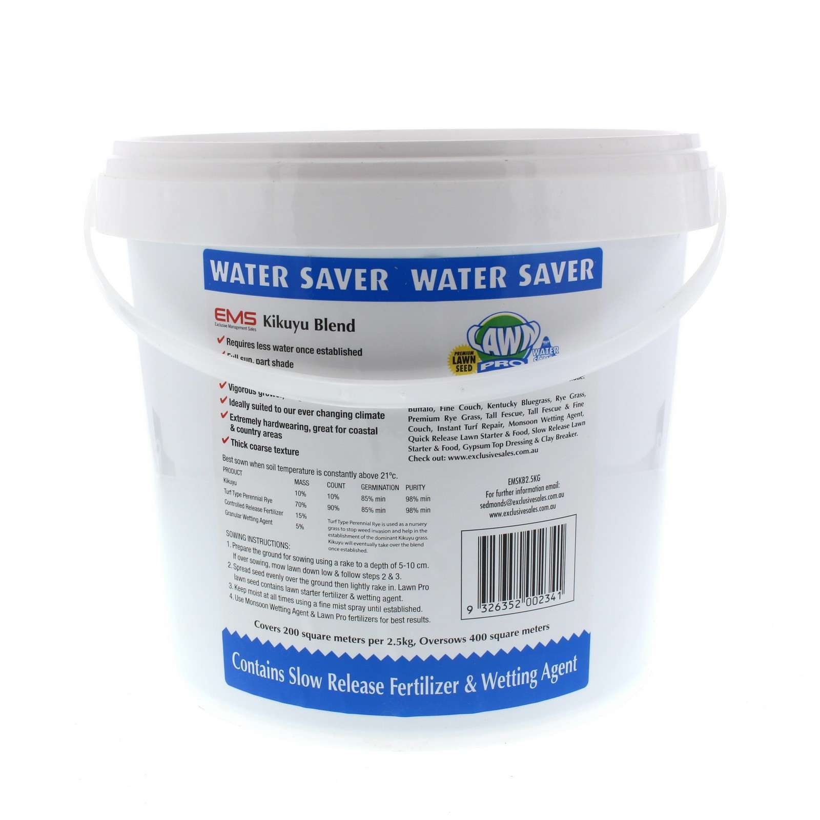 Lawn Pro Fine Kikuyu Blend Grass Seed 2.5kg Covers 200sqm eBay