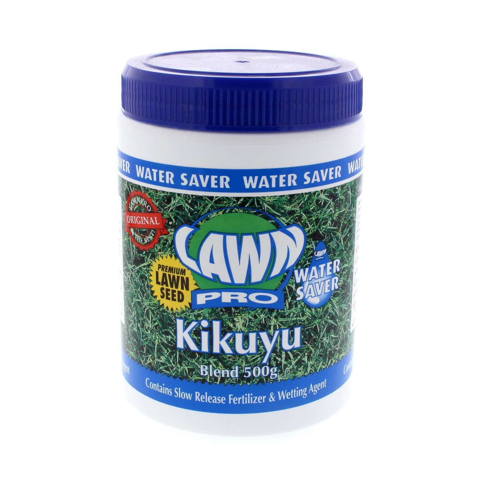 Grass Seed Fine Kikuyu Blend Contains Slow Release Fertiliser 500g Lawn