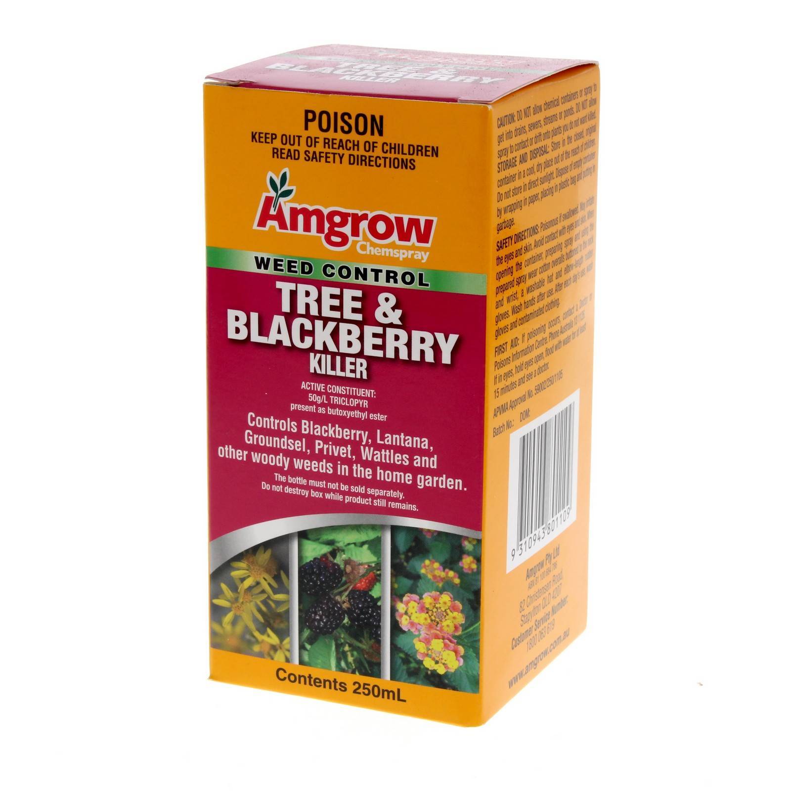 Herbicide Tree/Blackberry Killer 250ml With Triclopyr Concentrated