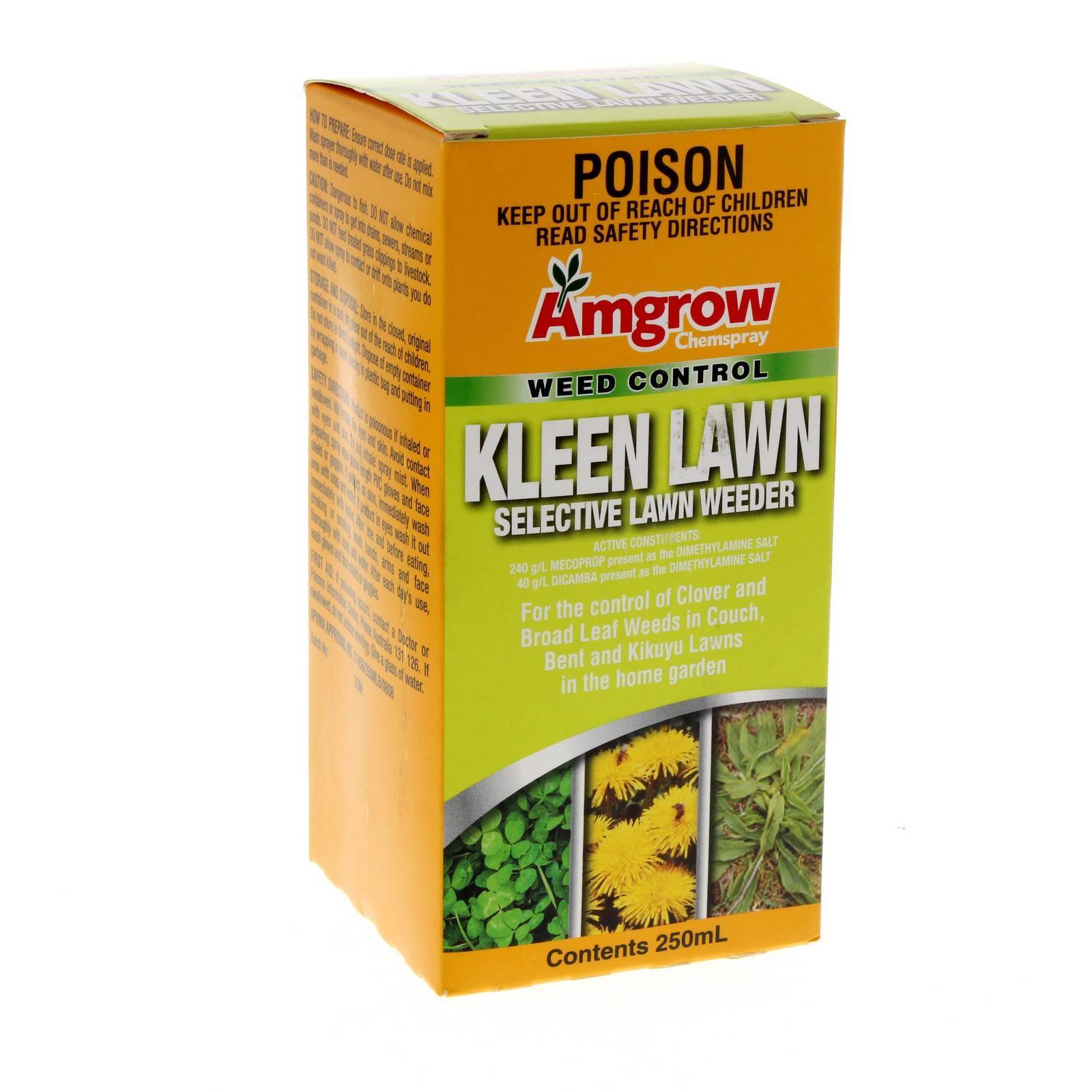 Herbicide Kleen Lawn 250ml Selective Weeder With 240g/L Mecoprop 40g/L