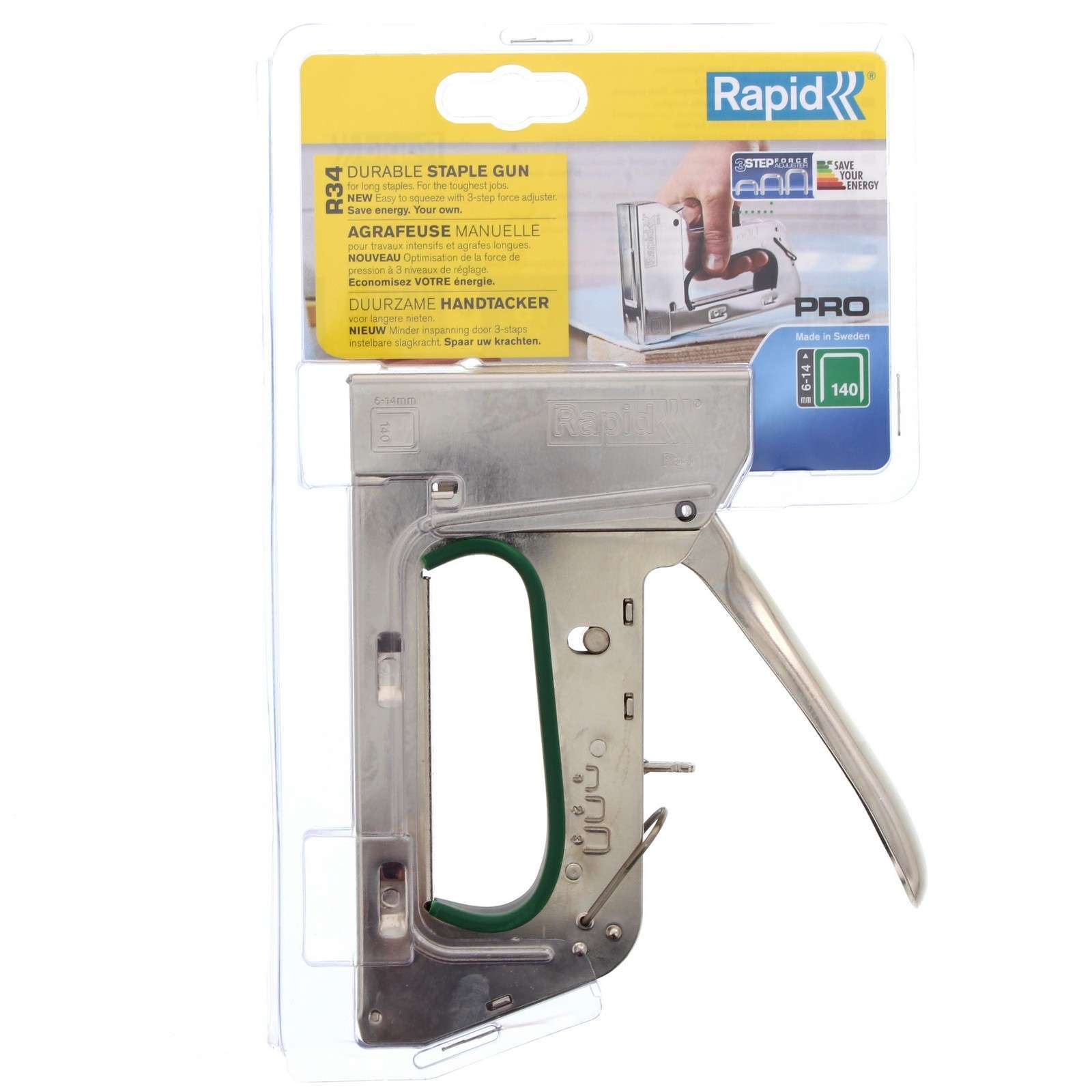Staple Gun Extra Heavy Duty 34 Rapid Tacker R34 Powerful Professional
