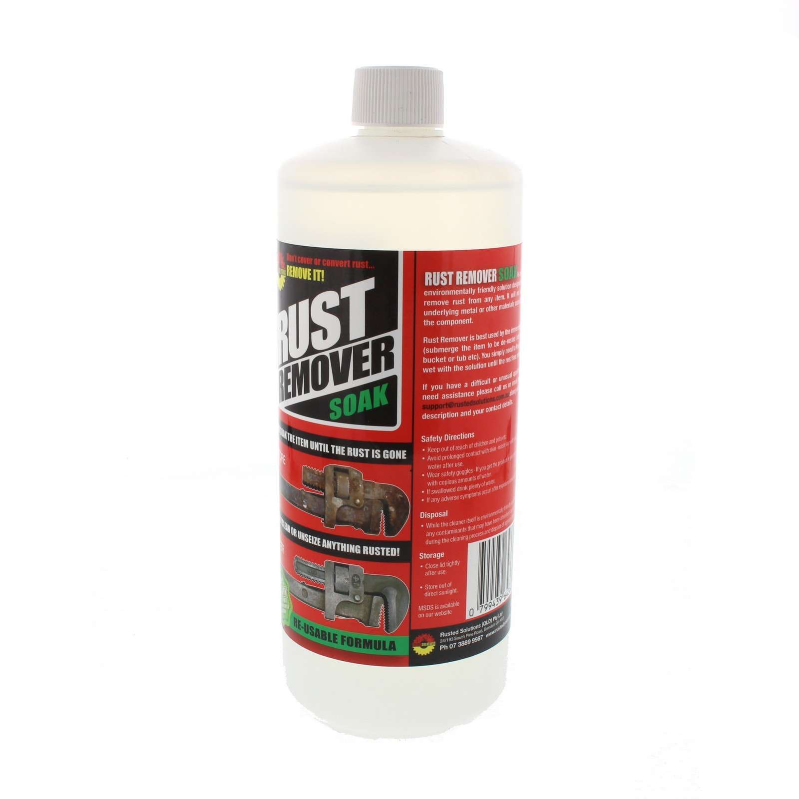 Rust Remover Soak Unseize Rusted Items Free of Harmful Acids 1L Rusted Solutions eBay