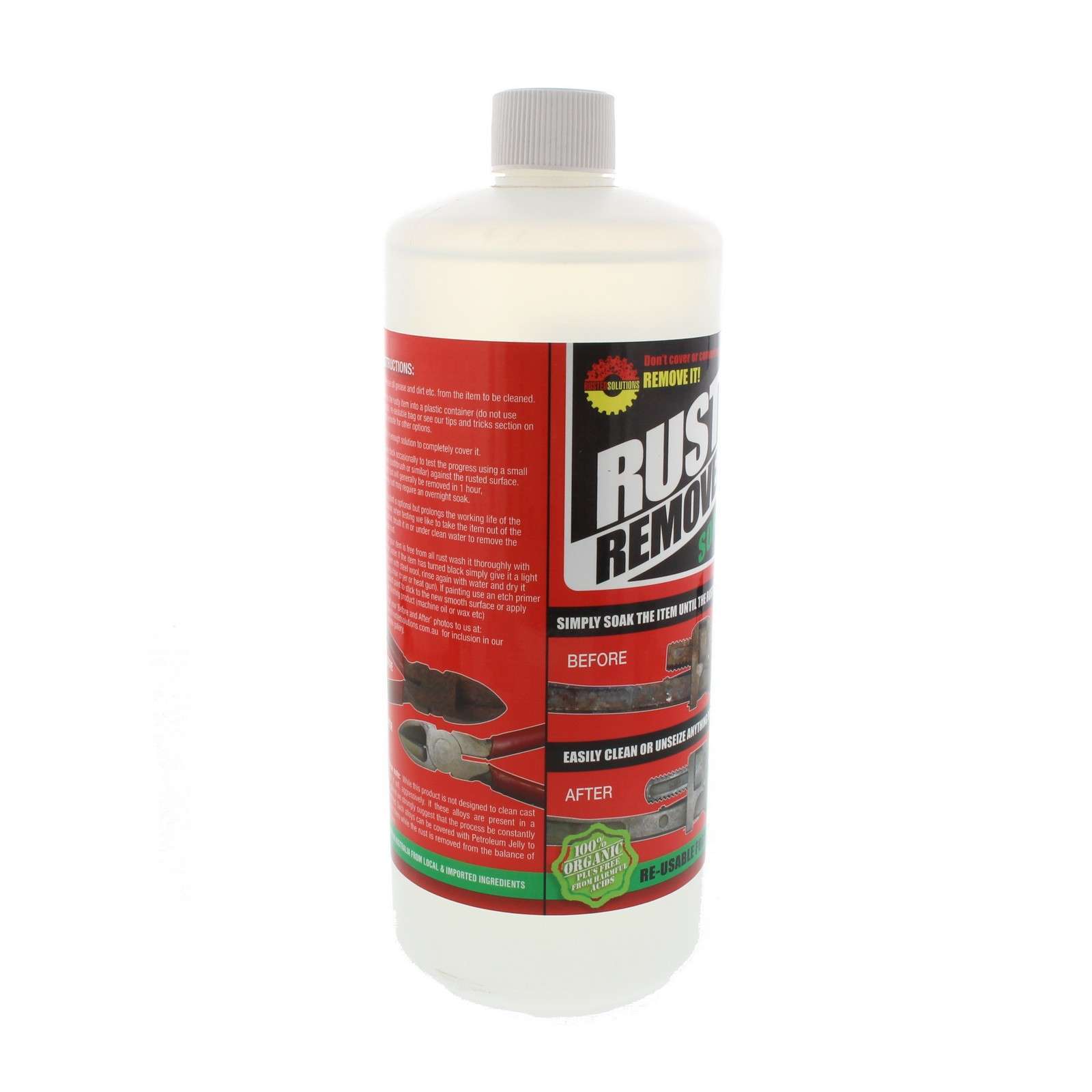 Rust Remover Soak Unseize Rusted Items Free of Harmful Acids 1L Rusted