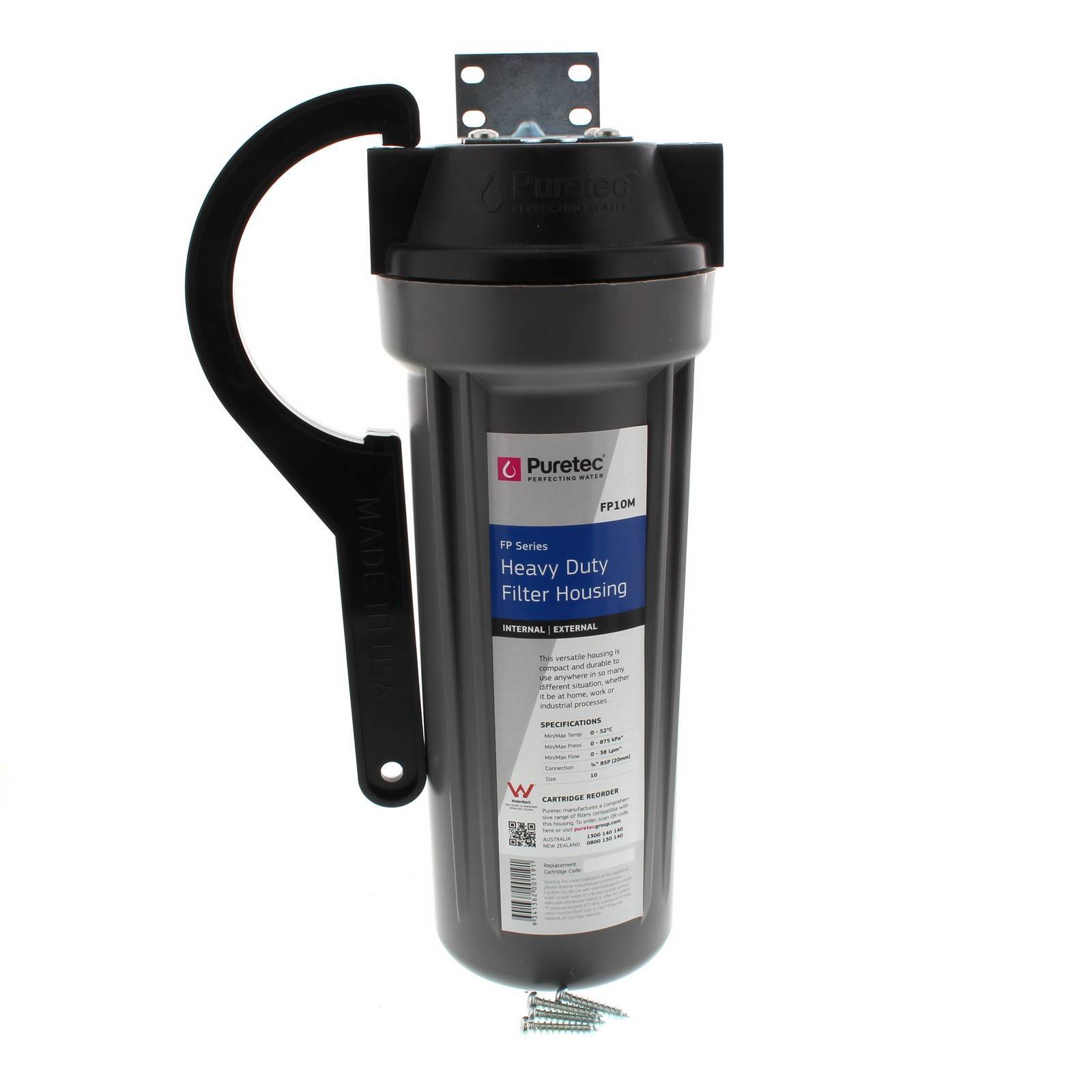 Water Filter Housing 10 Inch Grey 3/4 Inch Heavy Duty Puretec eBay