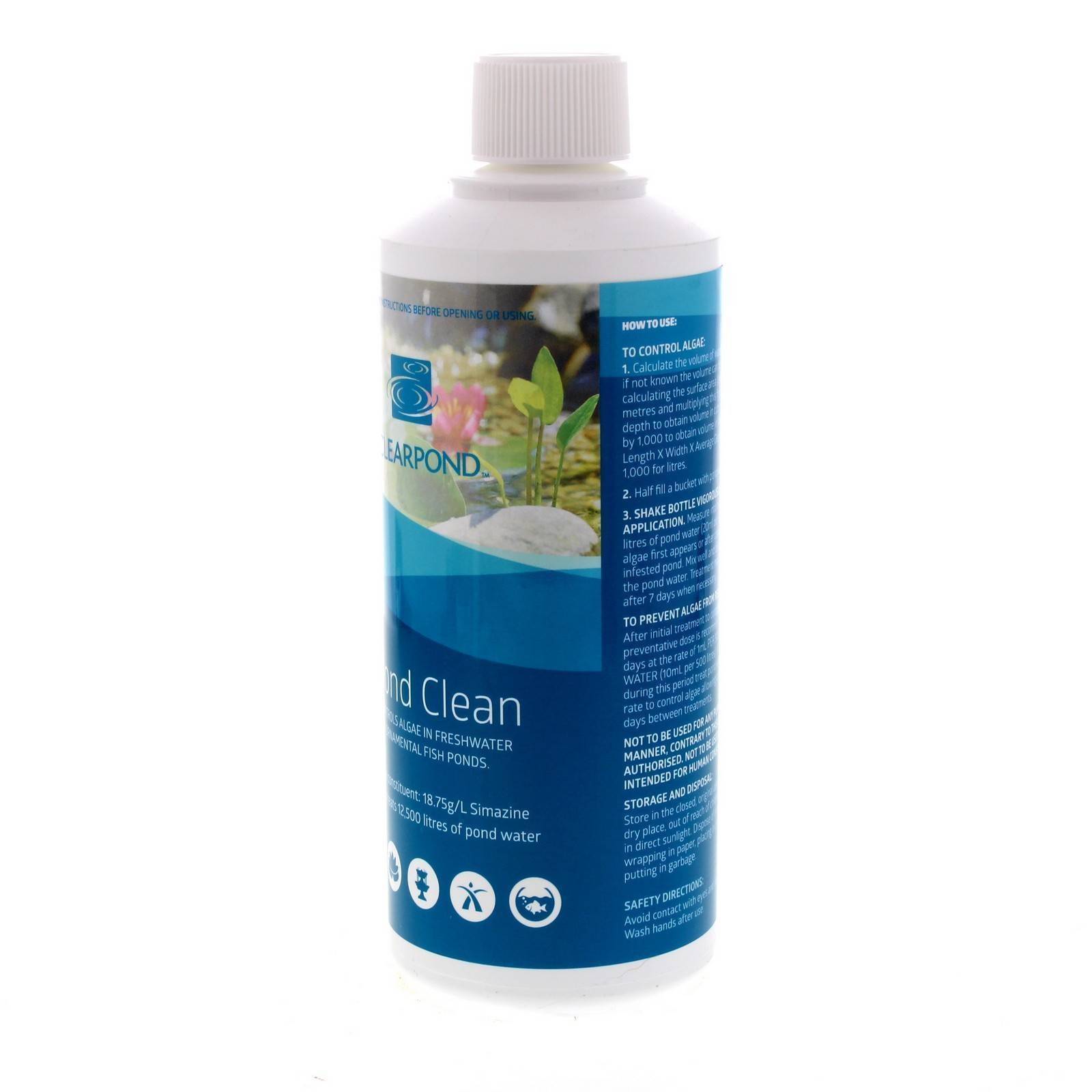 Pond Clean Algaecide 500ml Clearpond Safe For Fish & Aquatic Plants