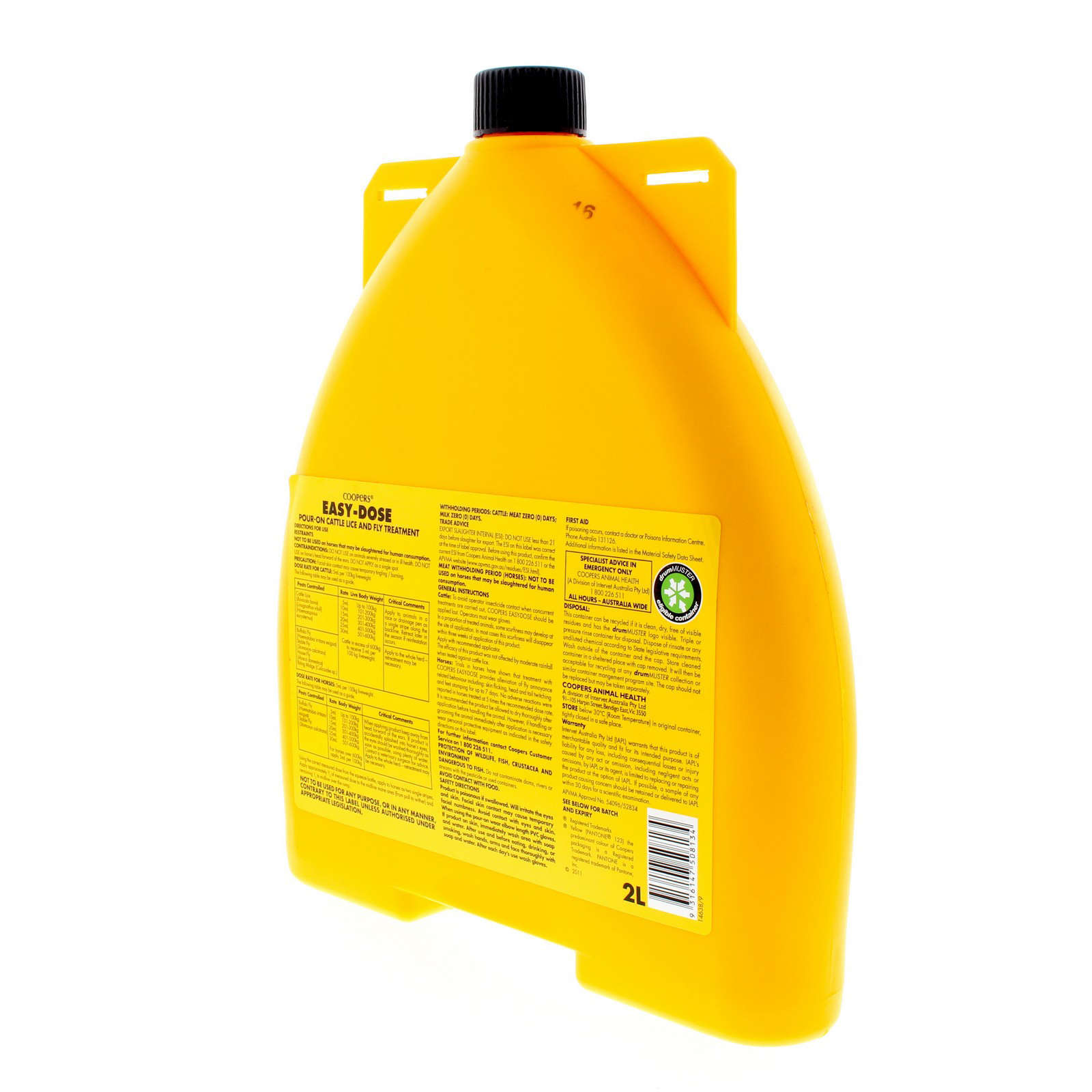 EasyDose PourOn Cattle Lice and Fly Treatment 2L Deltamethrin Coopers