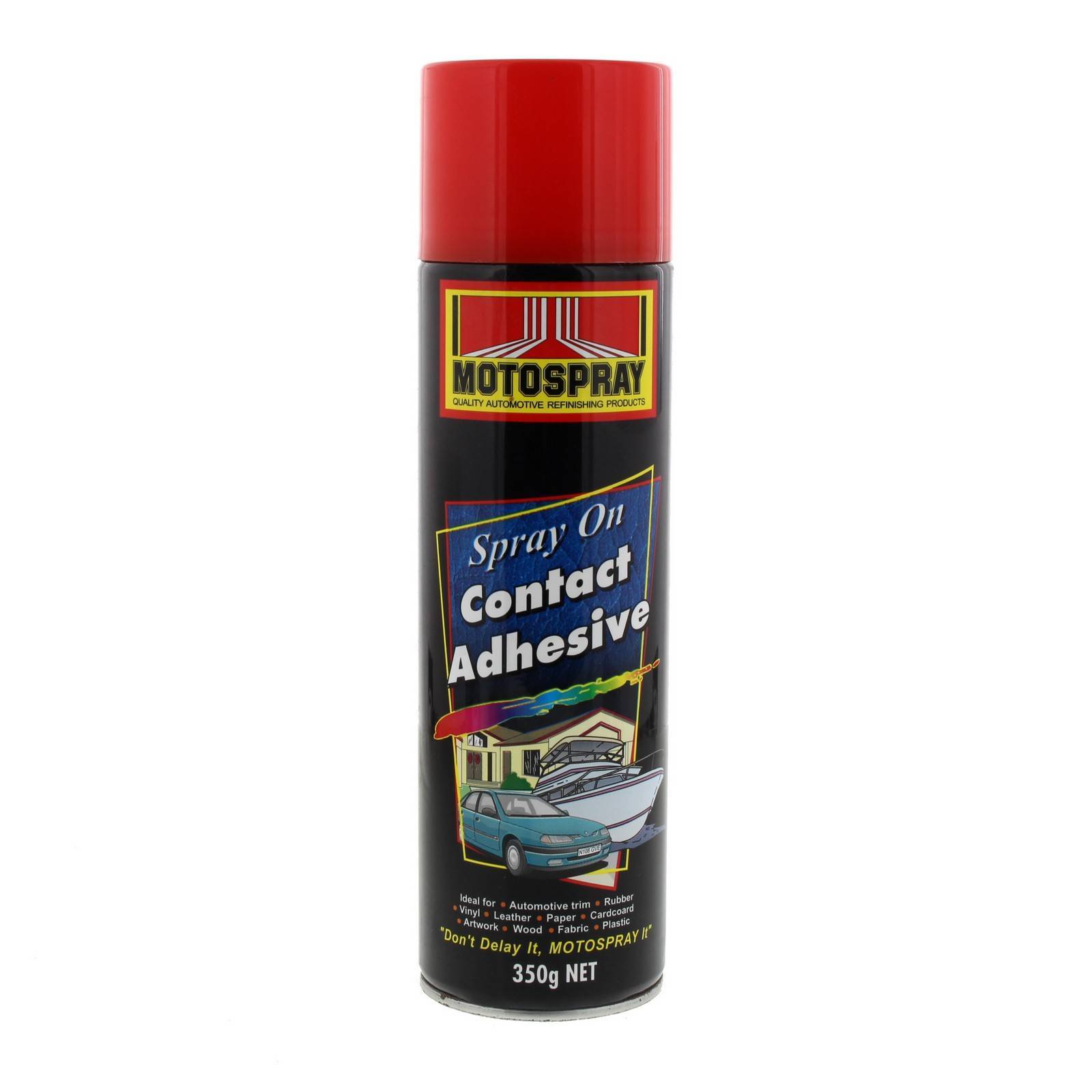 Contact Adhesive Spray Can 350g Motospray Automotive Marine Craft Fast