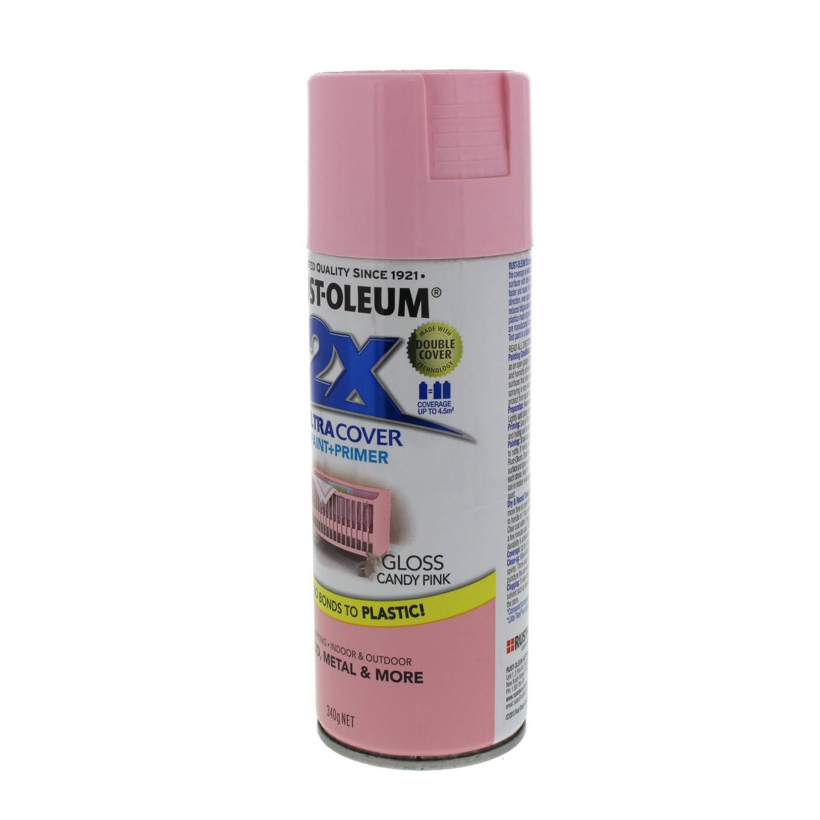 2X Ultra Cover Aero Candy Pink Superior 340g Spray Paint Can Rustoleum