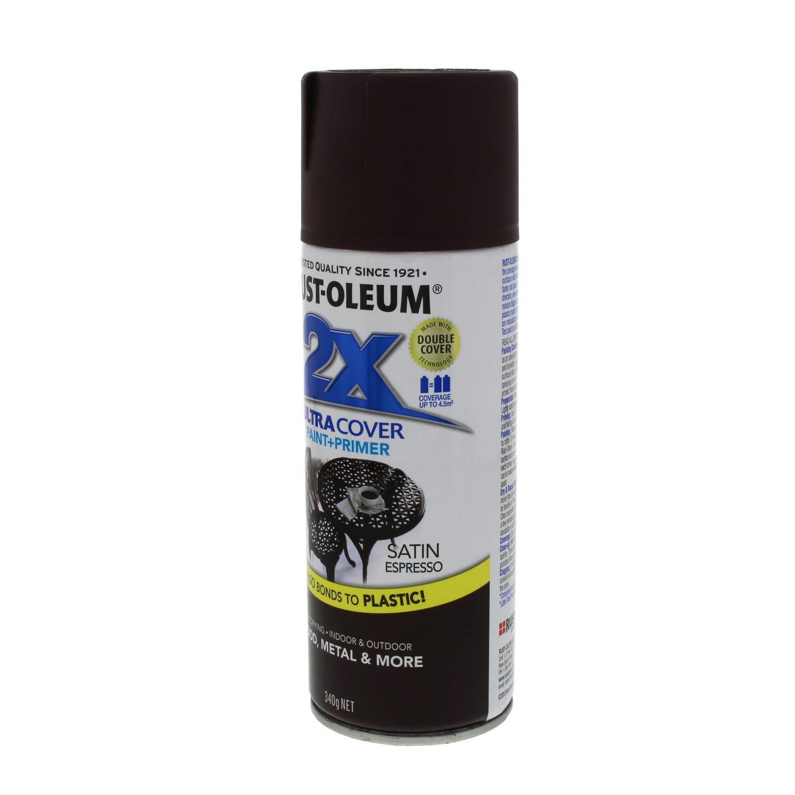 2X Ultra Cover Aero Satin Espresso Superior Coverage 340g Spray Paint