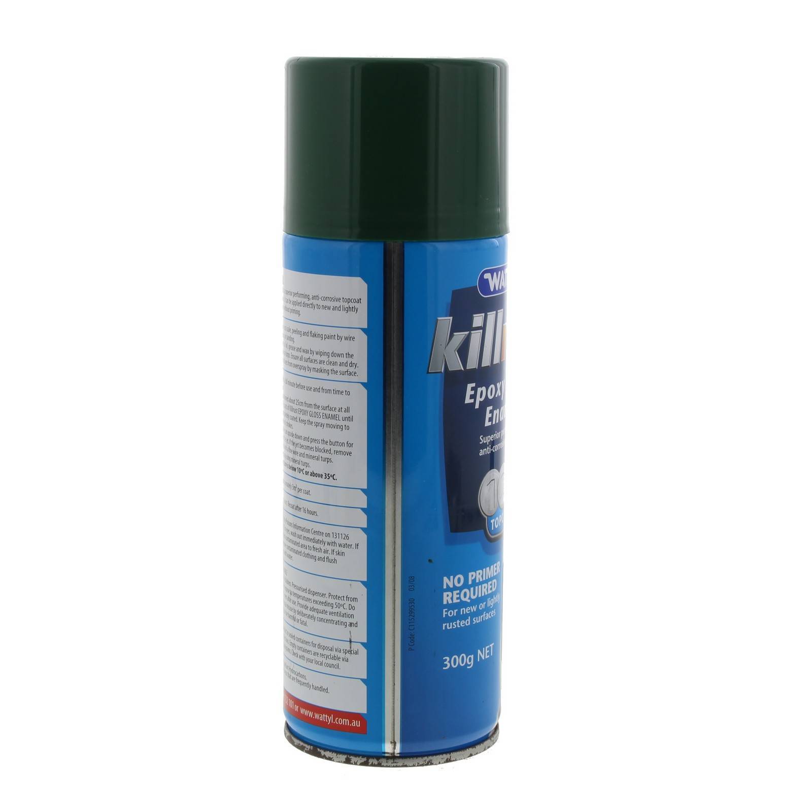 Killrust Gloss Enamel Mid Brunswick Green Aero Spray Paint 300g Wattyl