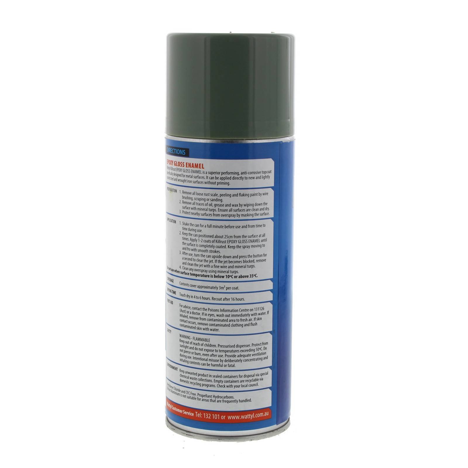 Killrust Gloss Enamel Colourbond Wilderness Aero Spray Paint 300g