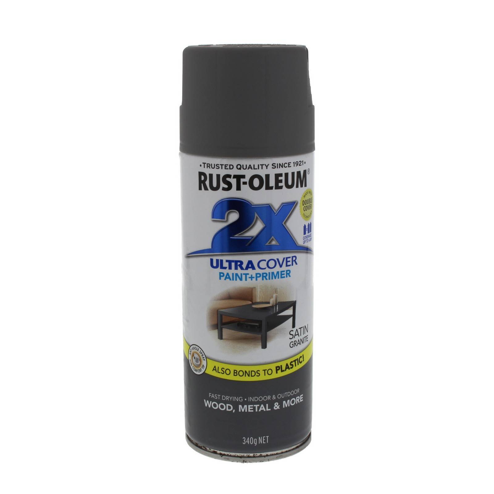 2X Ultra Cover Aero Satin Granite Superior Coverage 340g Spray Paint