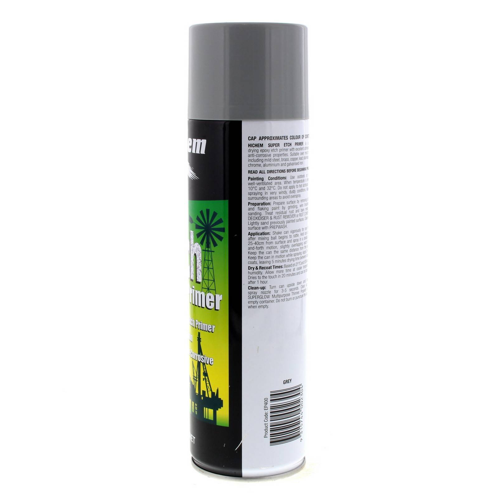 Primer Super Etch Spray Can 400g HiChem Fast Drying Time Sandable