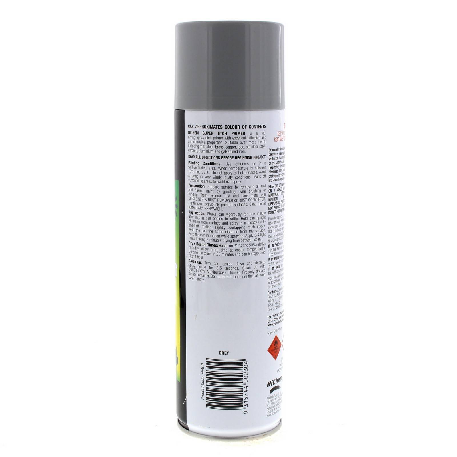 Primer Super Etch Spray Can 400g HiChem Fast Drying Time Sandable