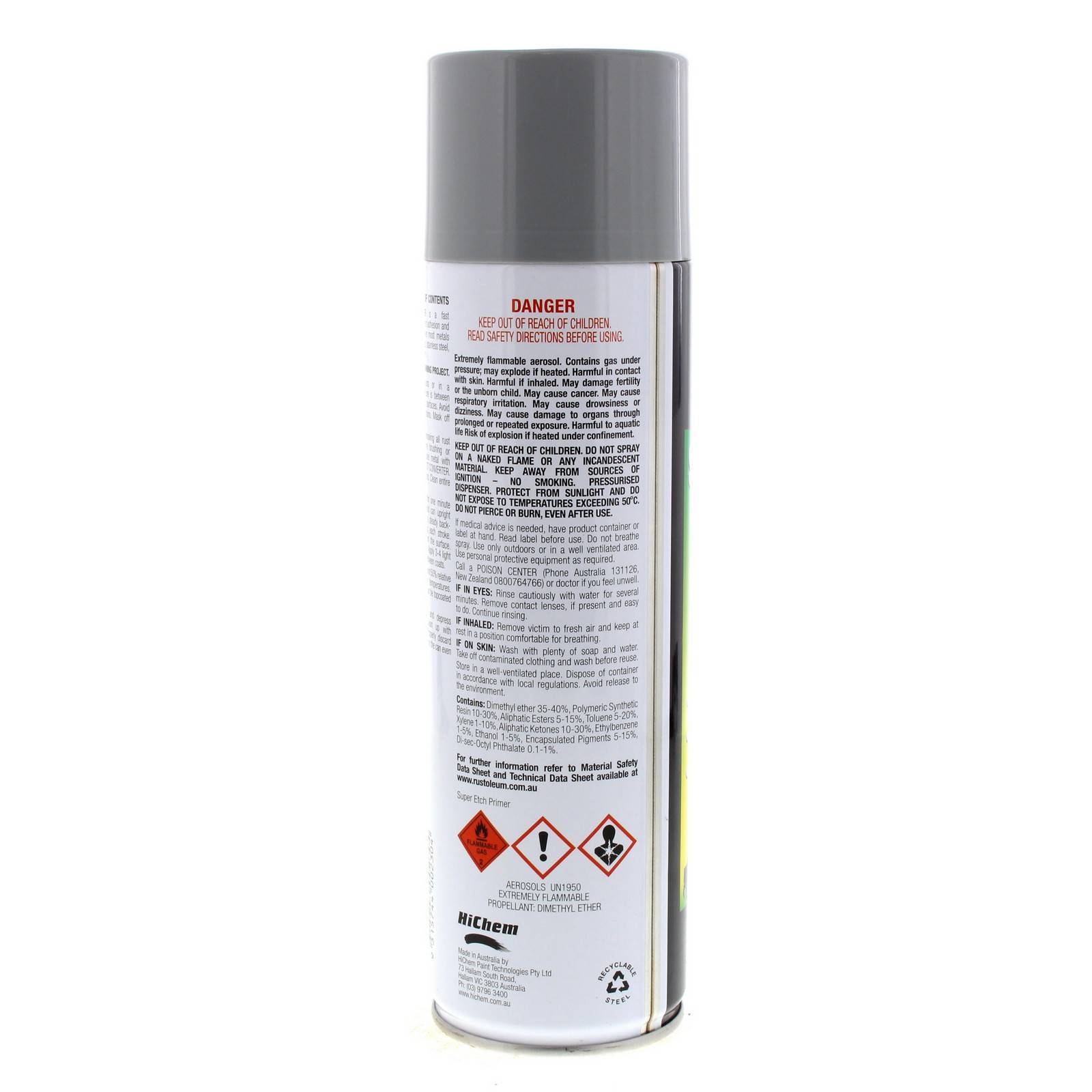 Primer Super Etch Spray Can 400g HiChem Fast Drying Time Sandable