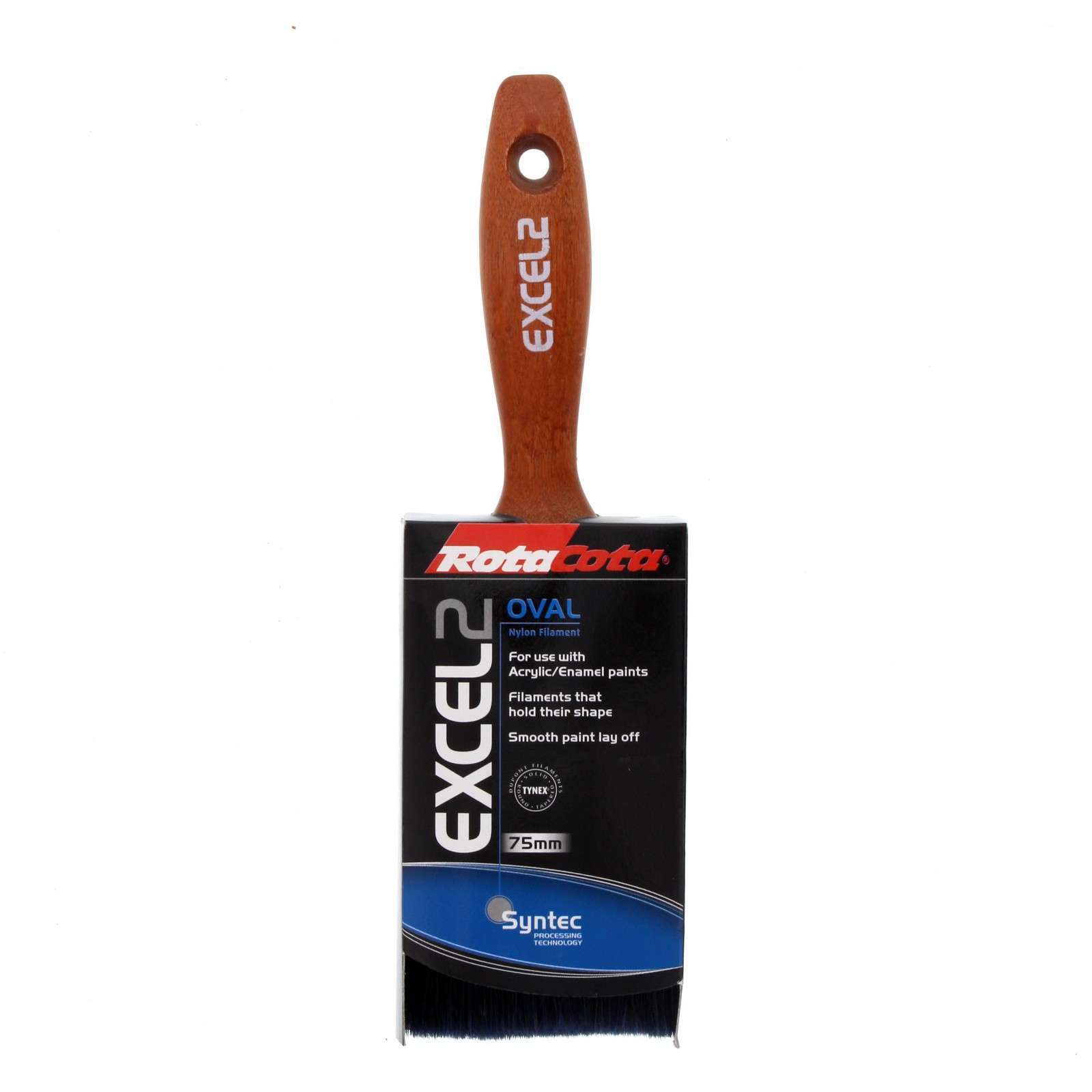 Paint Brush 75mm Oval Rota Cota Excel 2 Selleys DuPont Filament