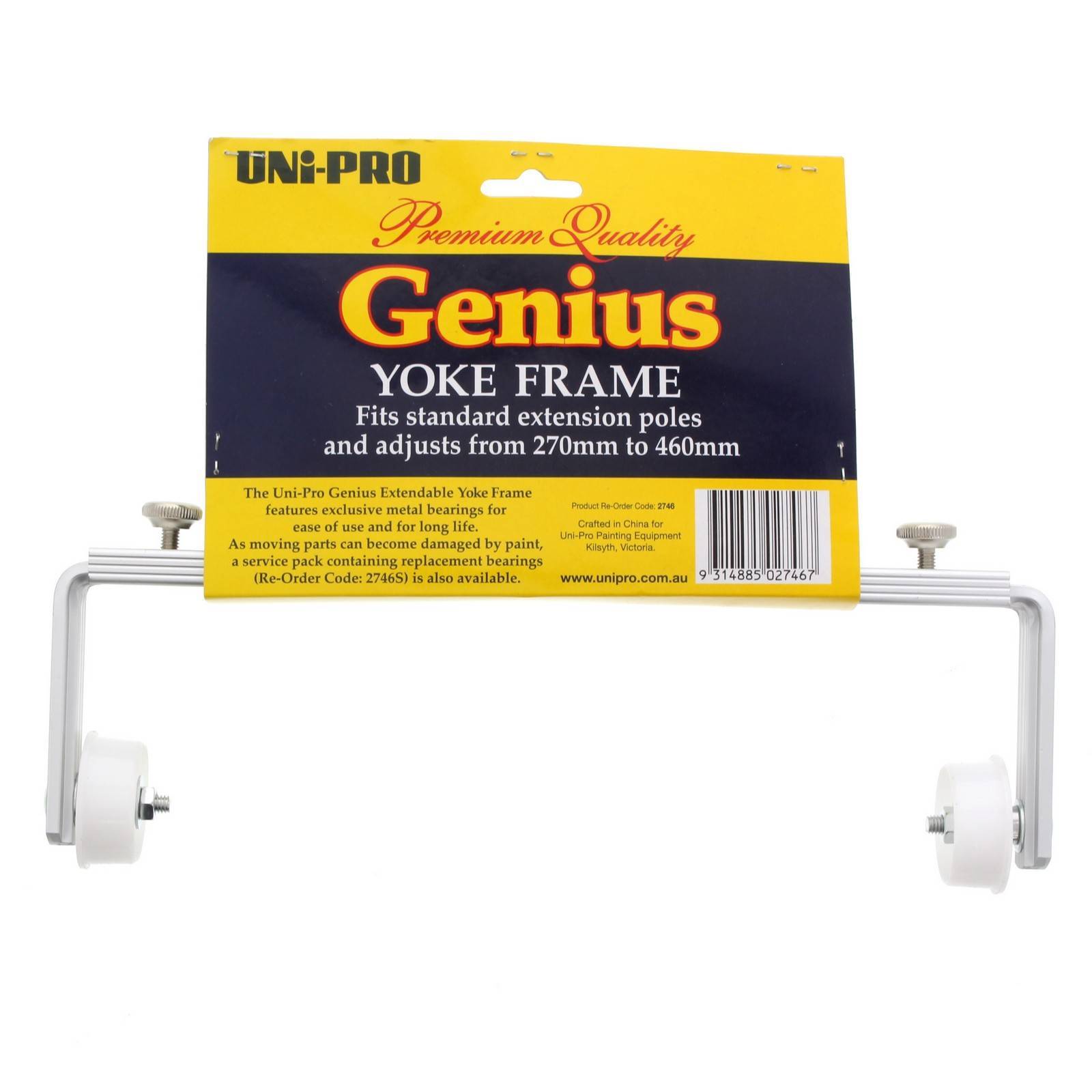 Genius Adjustable Yoke Roller Frame Aluminium 270460mm Unipro