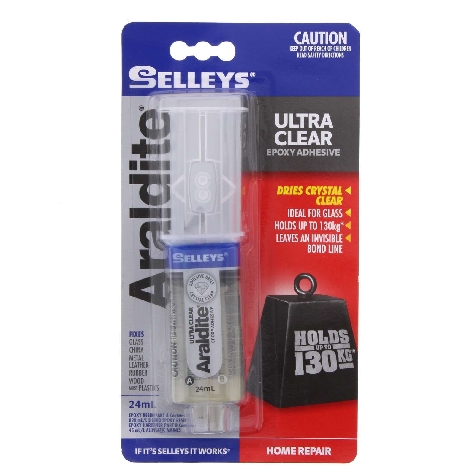 Araldite Ultra Clear Epoxy Adhesive Holds Up To 130kg Durable Selleys