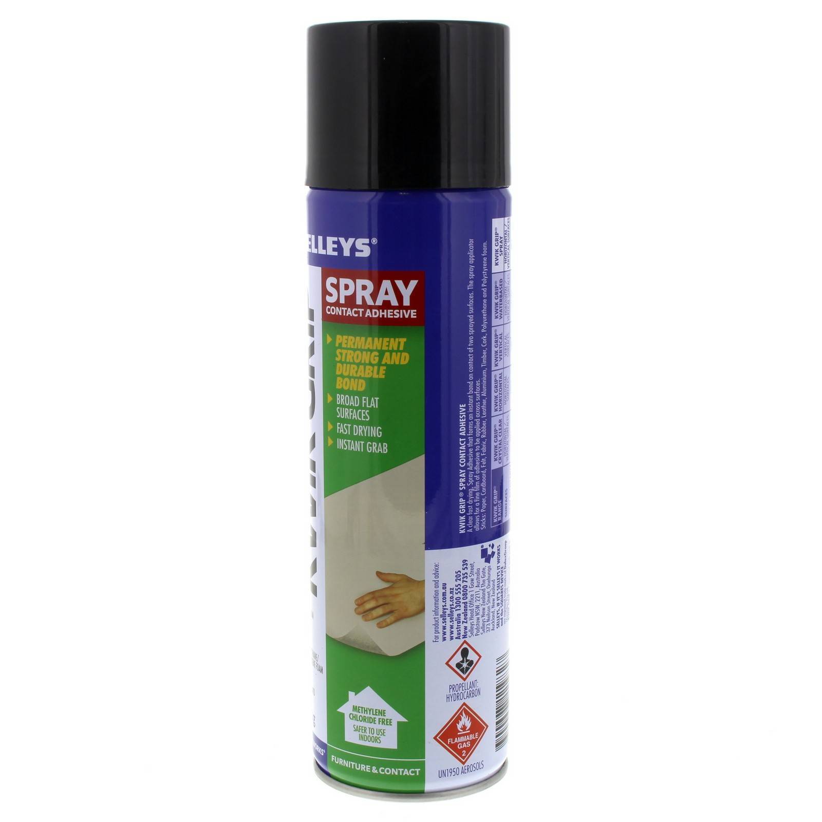 Kwik Grip Spray Contact Adhesive Strong Durable Bond Aerosol Spray Can