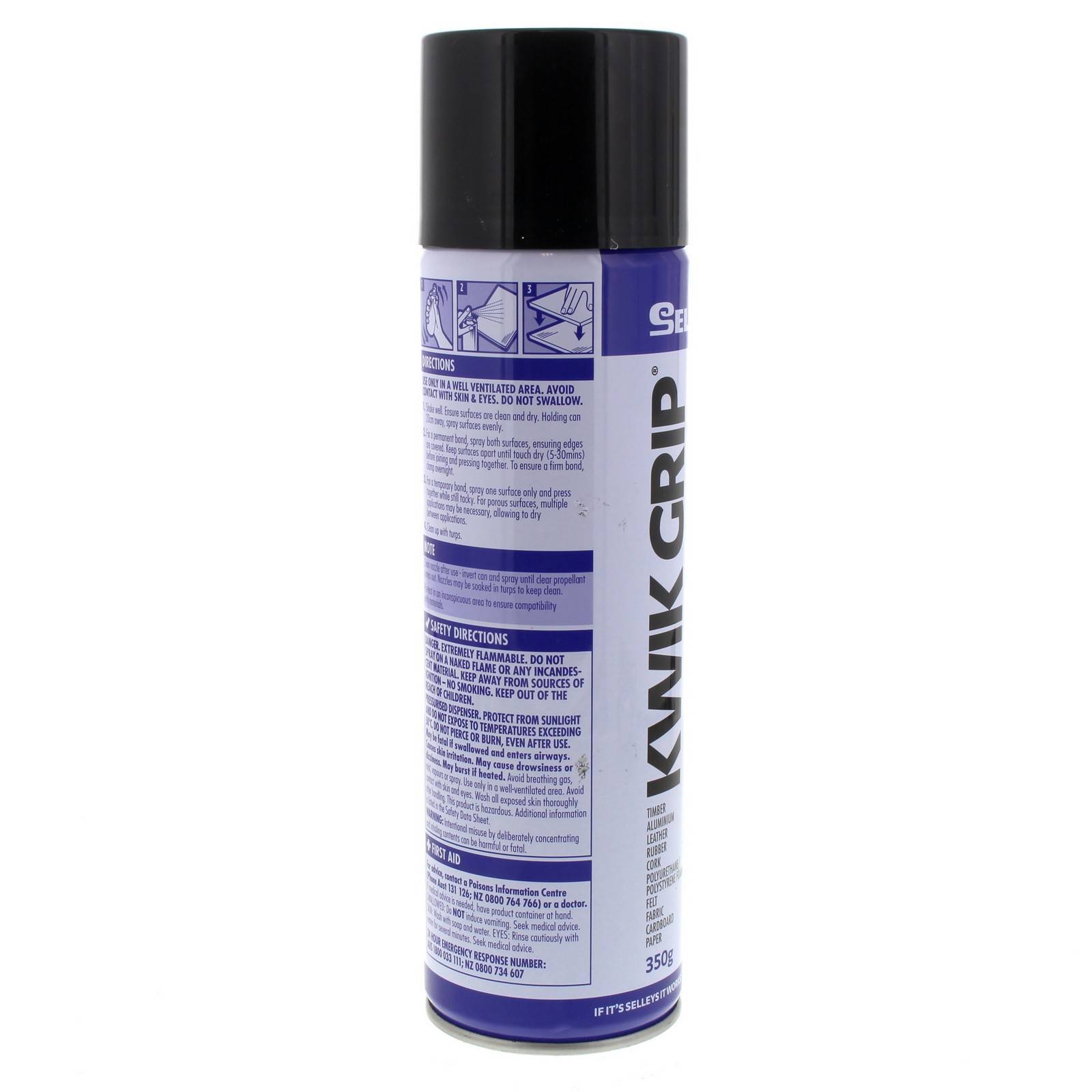 Kwik Grip Spray Contact Adhesive Strong Durable Bond Aerosol Spray Can