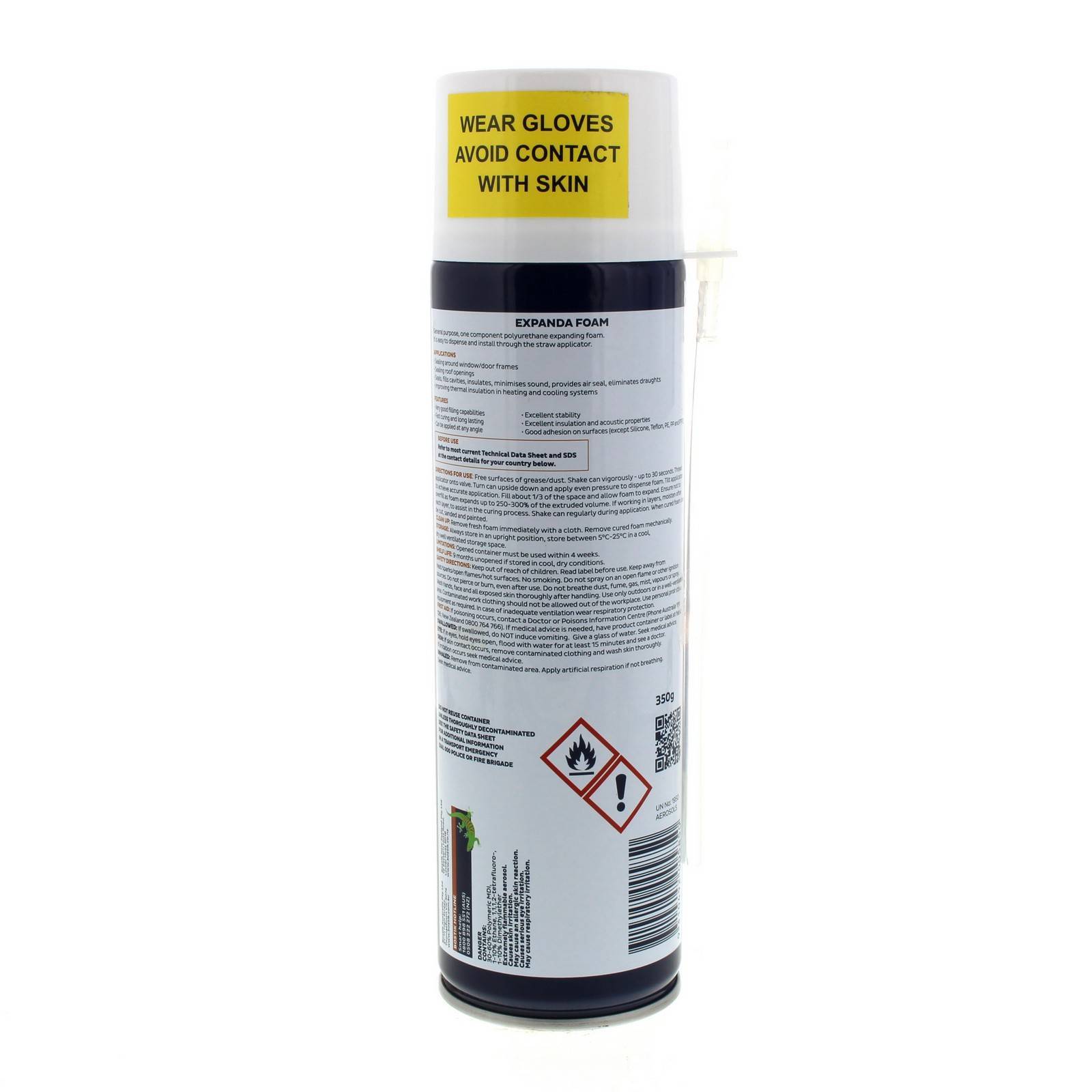 Filler Expanda Foam Will Not Shrink 340g Aerosol Spray Can Bostik