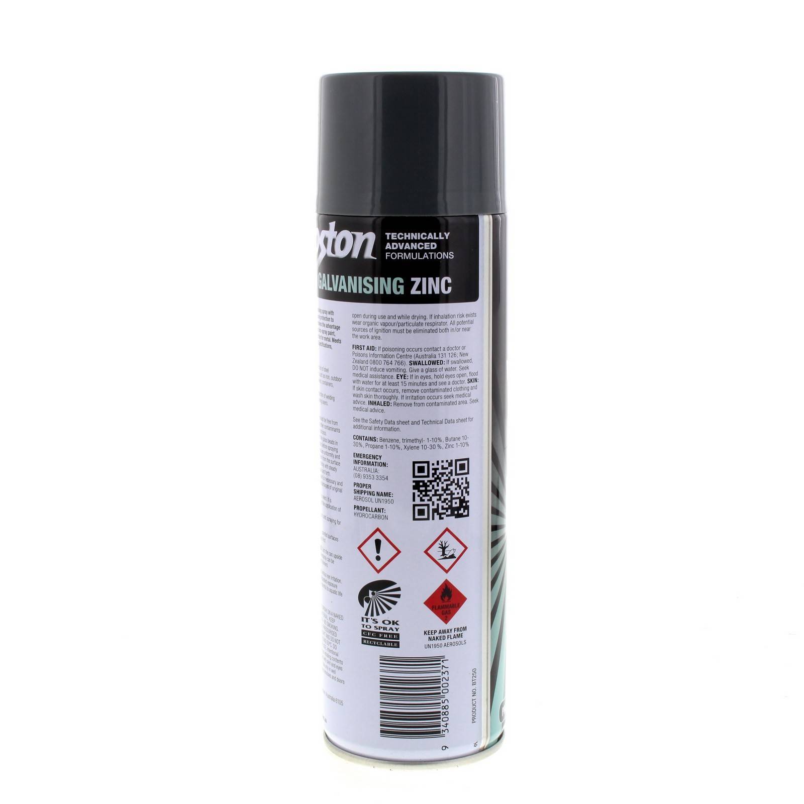 Cold Galvanising Zinc Spray Can 400g Boston Rust Prevention Protection