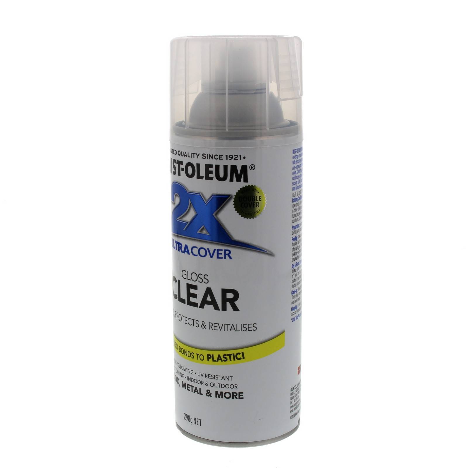 2X Ultra Cover Aero Clear Gloss Superior Coverage 298g Spray Paint Can