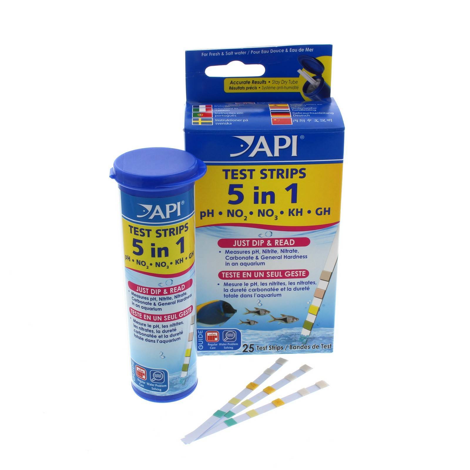 Aquarium Quick Testing Strips Fresh 5 In 1 25 Pack Fish