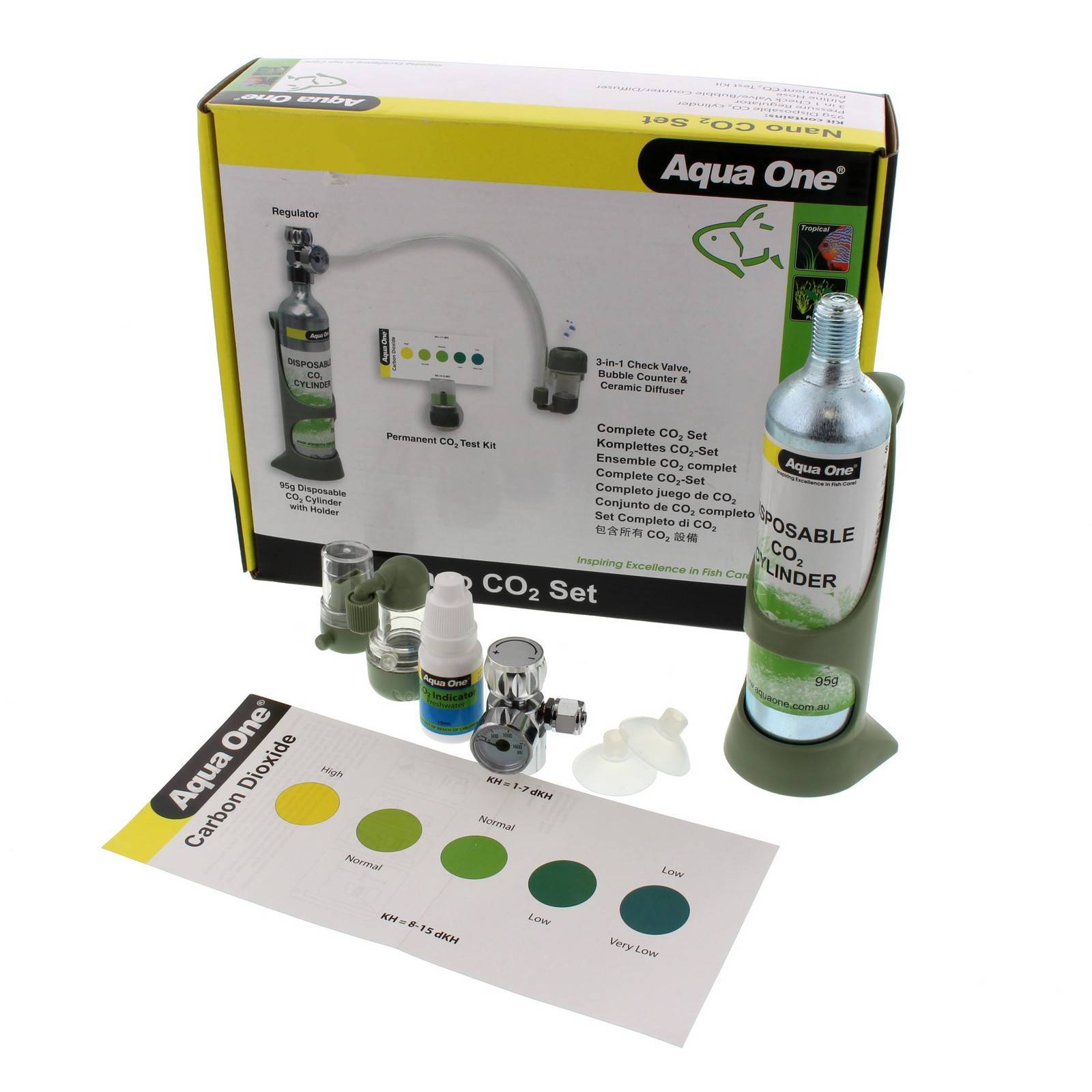 CO2 Premium Kit 95g Aquarium Fish Tank Aqua One Health Disposable Full Unit 9325136104431 eBay