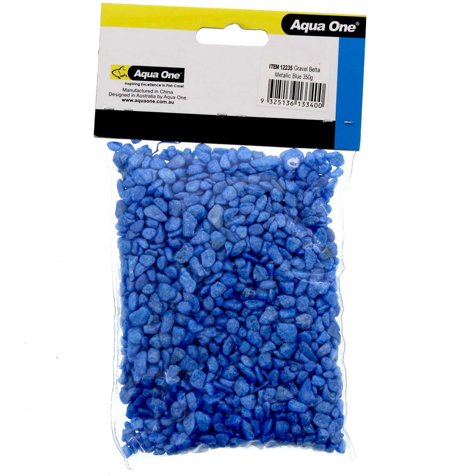 Aquarium Gravel Betta Metallic Blue 350g Fish Tank Decoration 12235 Aqua One eBay