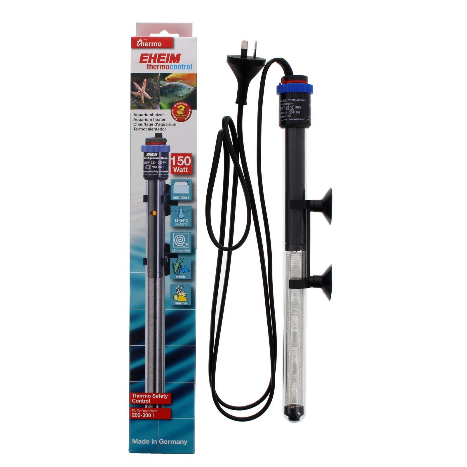 Eheim Jager Heater Thermo Control 150W 34cm 200-300L Fish