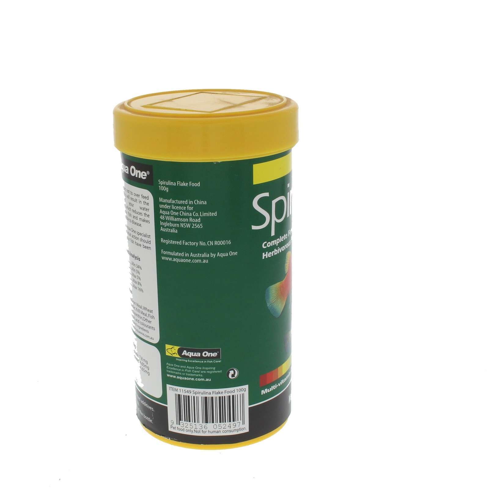 Spirulina Flake Fish Food 100g 11549 Fish Tank Aquarium Aqua One 9325136052497 eBay