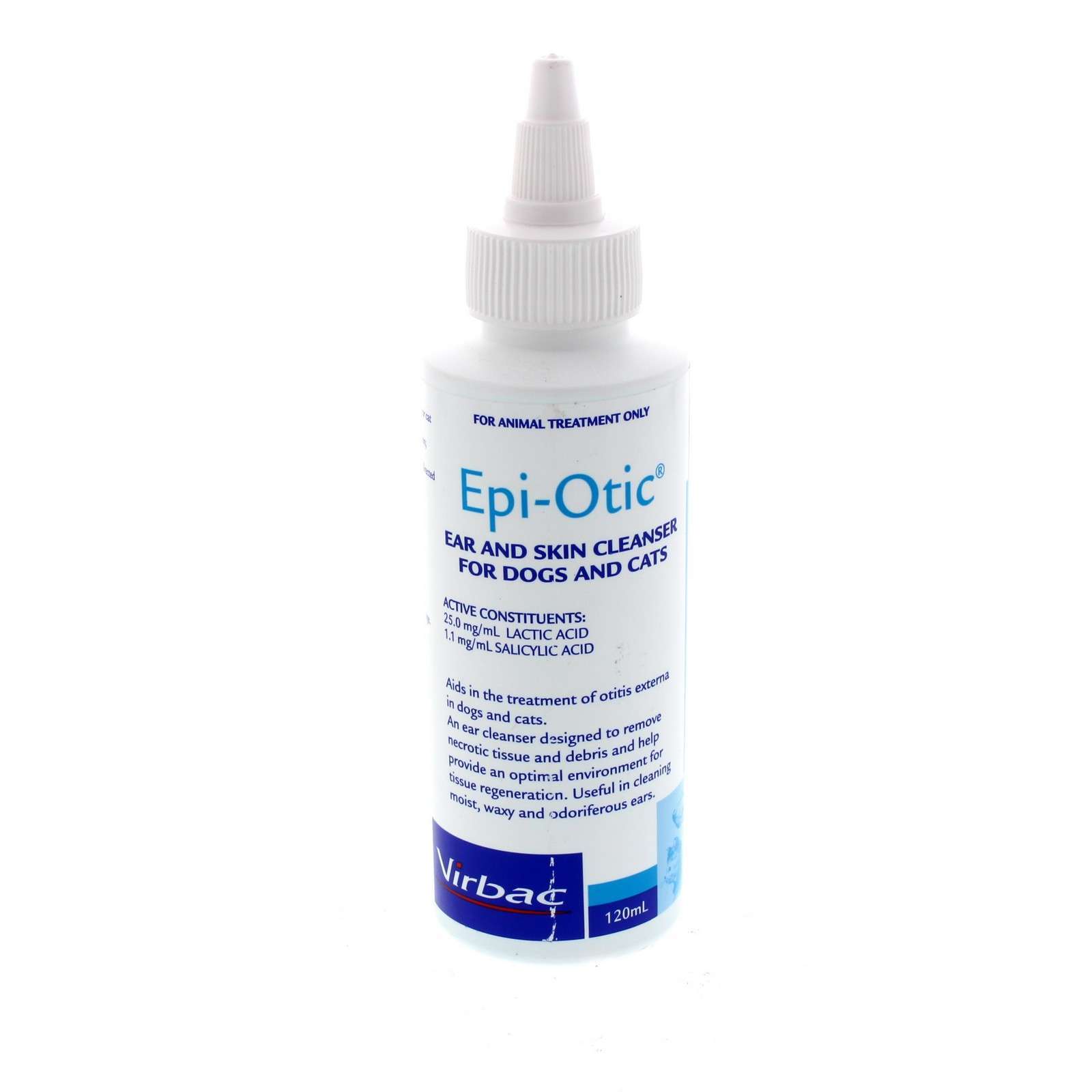Dog Cat Ear and Skin Cleaner Epi Otic 120ml Virbac Antimicrobial Clean