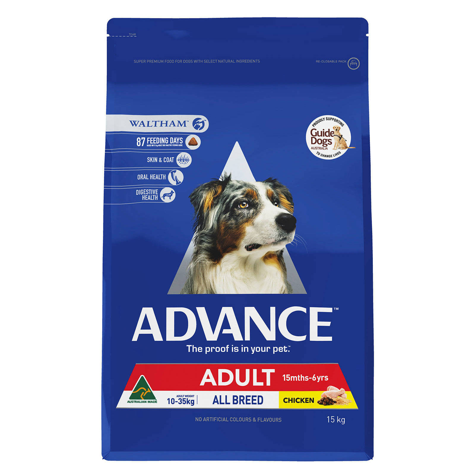 Advance Adult Dog Food Chicken Total Wellbeing 15kg Premium Pet Food
