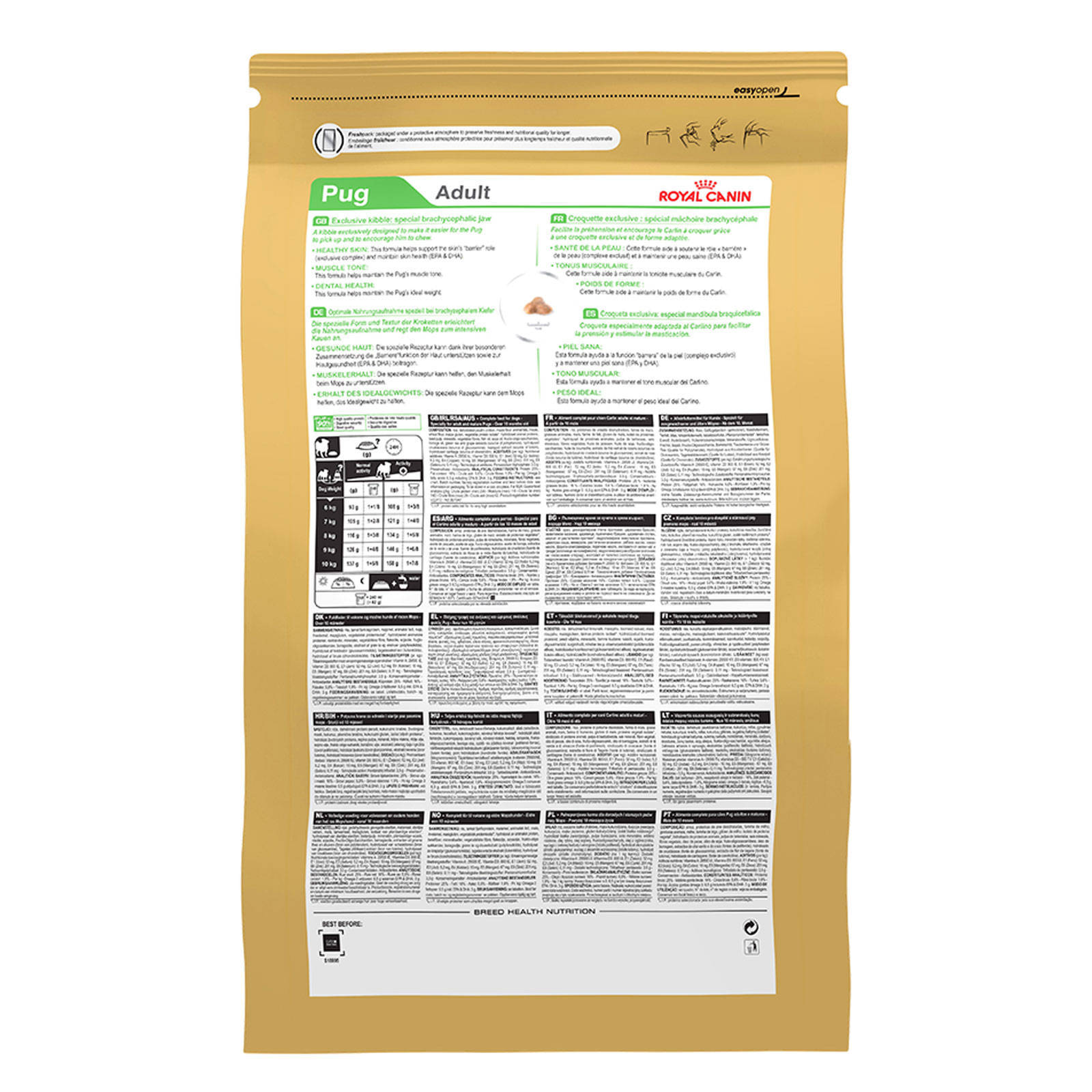 Royal Canin Pug 3kg Dog Food Breed Specific Premium Dry Food Adult