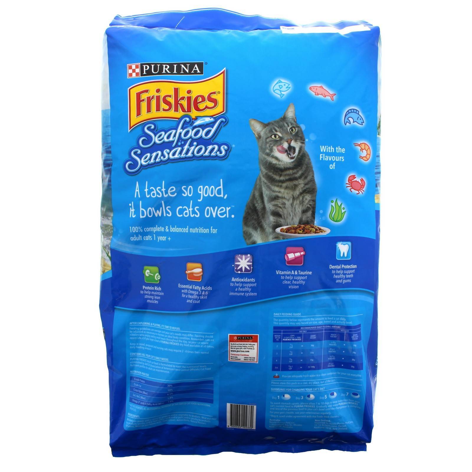 Friskies Cat Food Seafood Sensations 10kg Purina Premium Dry Food