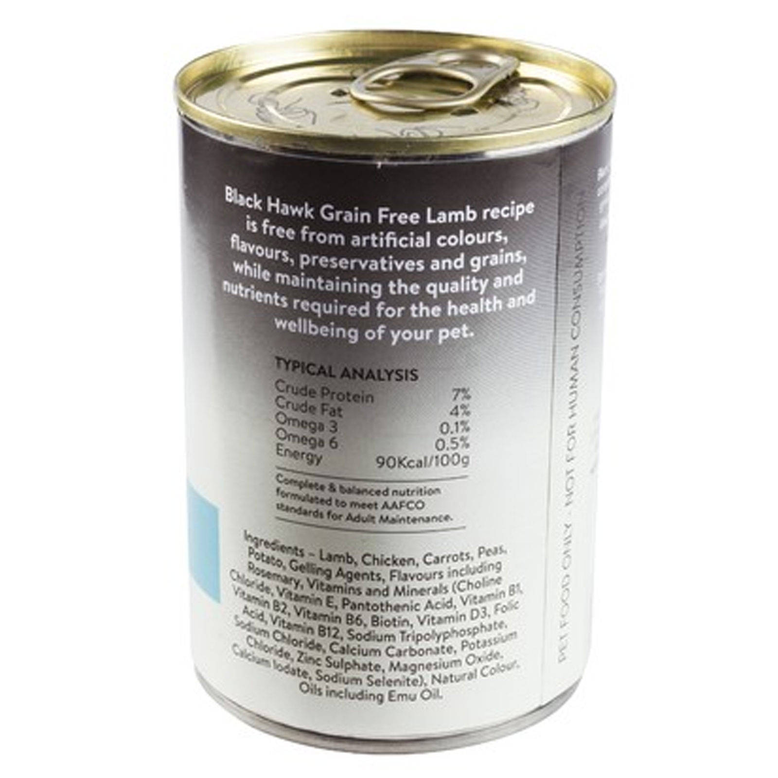 Black Hawk Dog Food Can Lamb 400G Australian Made Premium Pet Food Holistic