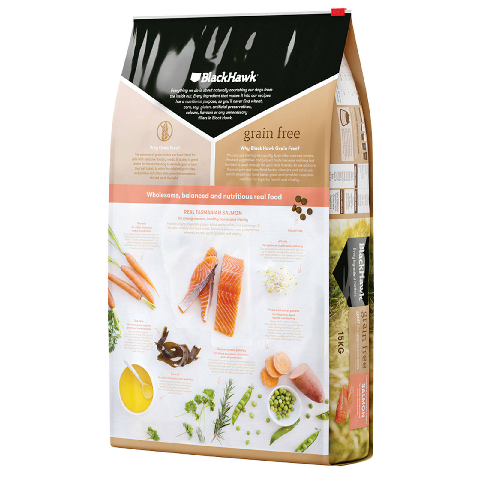 Black Hawk Dog Food Grain Free Salmon 15kg Holistic Pet Australian Made