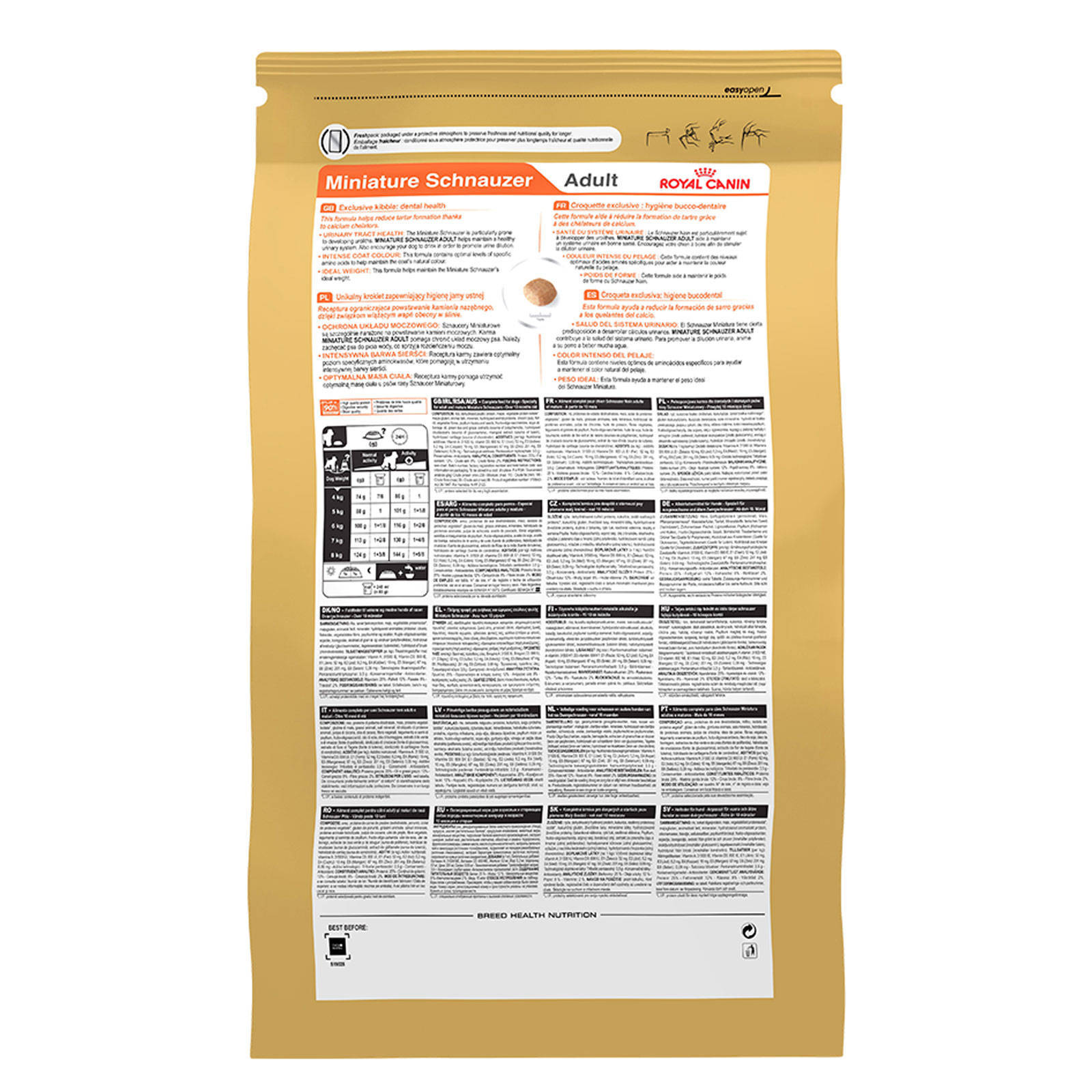 Royal Canin Miniature Schnauzer Adult 3kg Dog Food Breed Specific Premium Dry