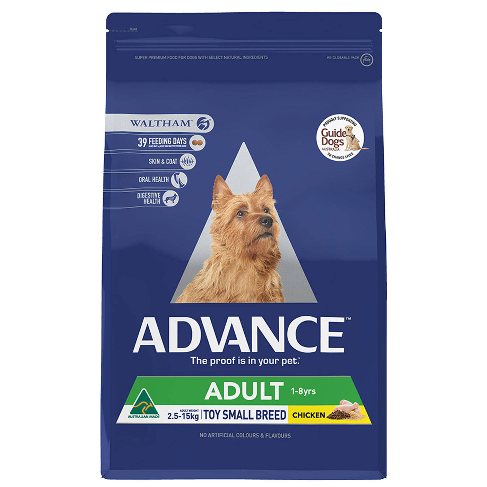 Advance Adult Dog Food Toy Small Breed Chicken 3kg Premium Pet Food Nutrition