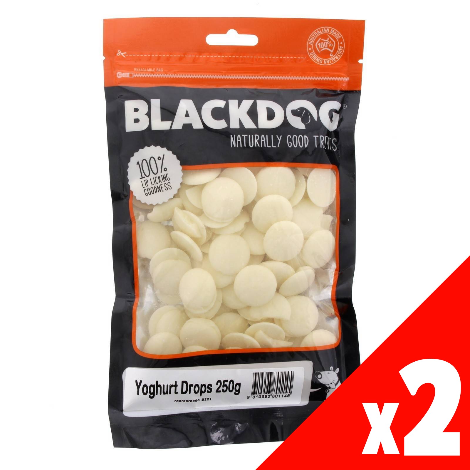 Yoghurt Drops BlackDog 250g x 2 Dog Treat Tasty Healthy