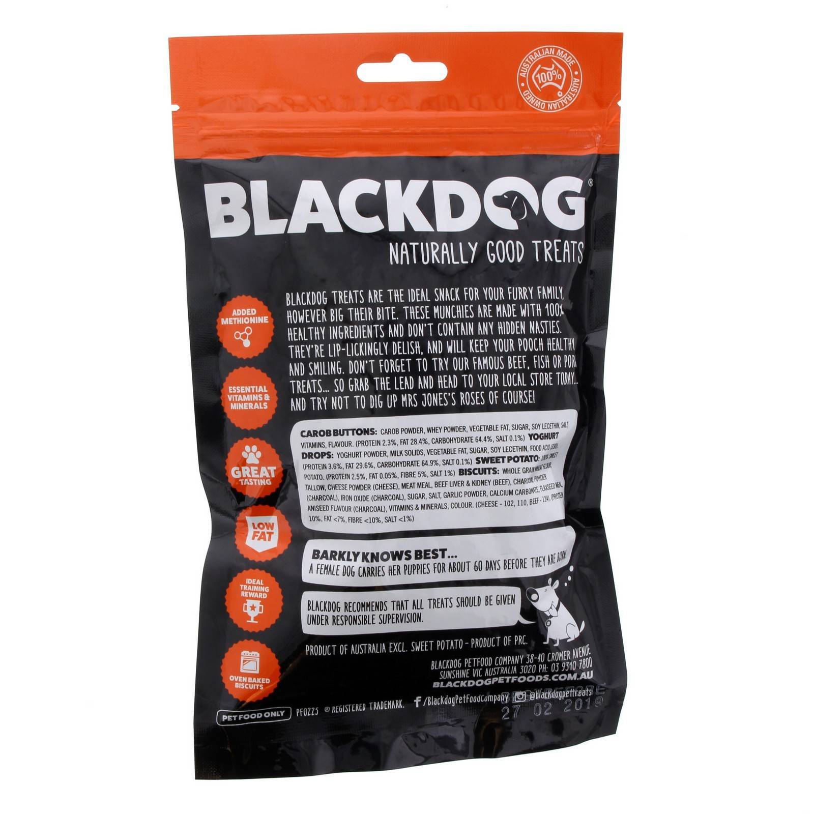 Yoghurt Drops BlackDog 250g x 2 Dog Treat Tasty Healthy Buttons Reward