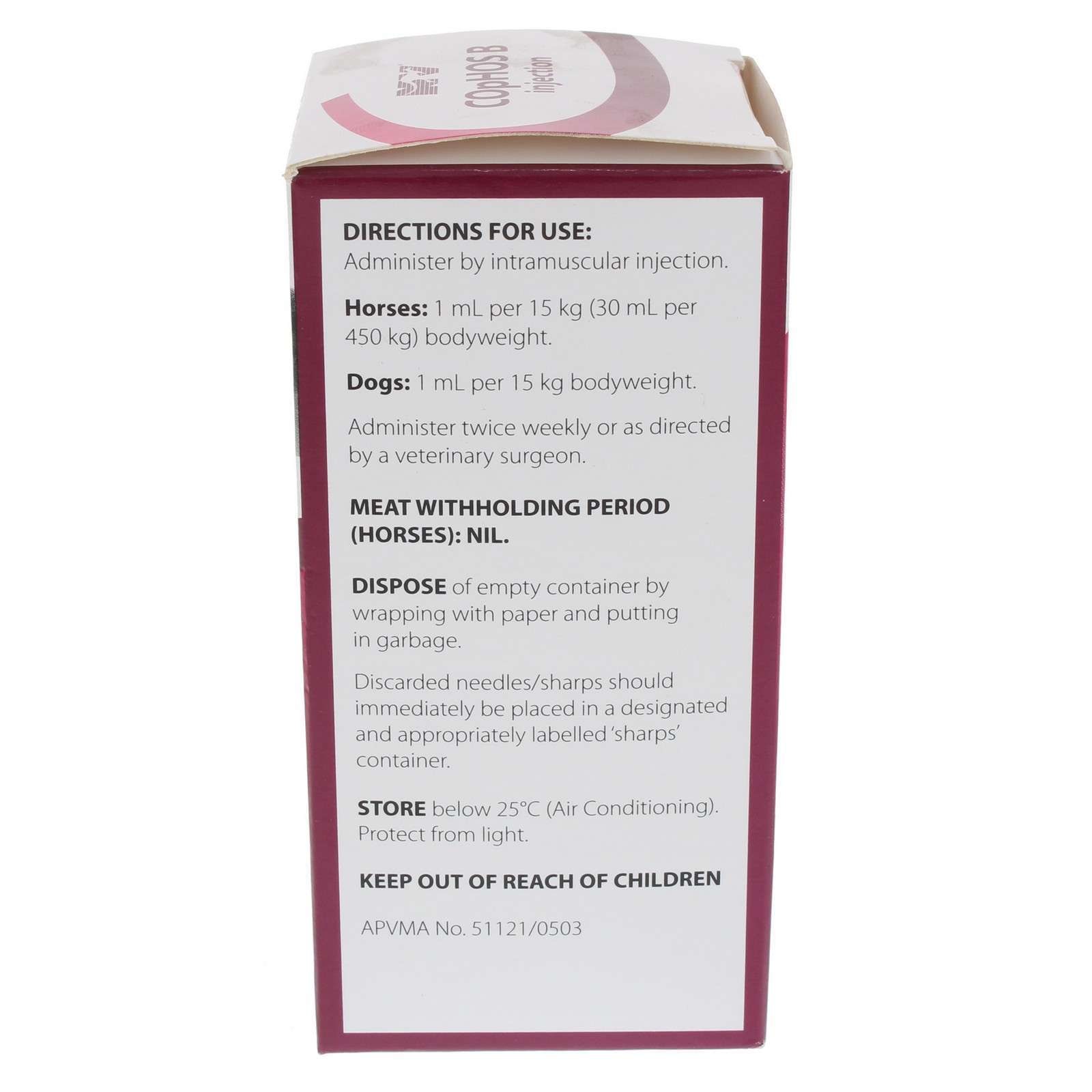 Cophos B Injection Horse Equine Health 100ml Phosphorus Vitamin B12