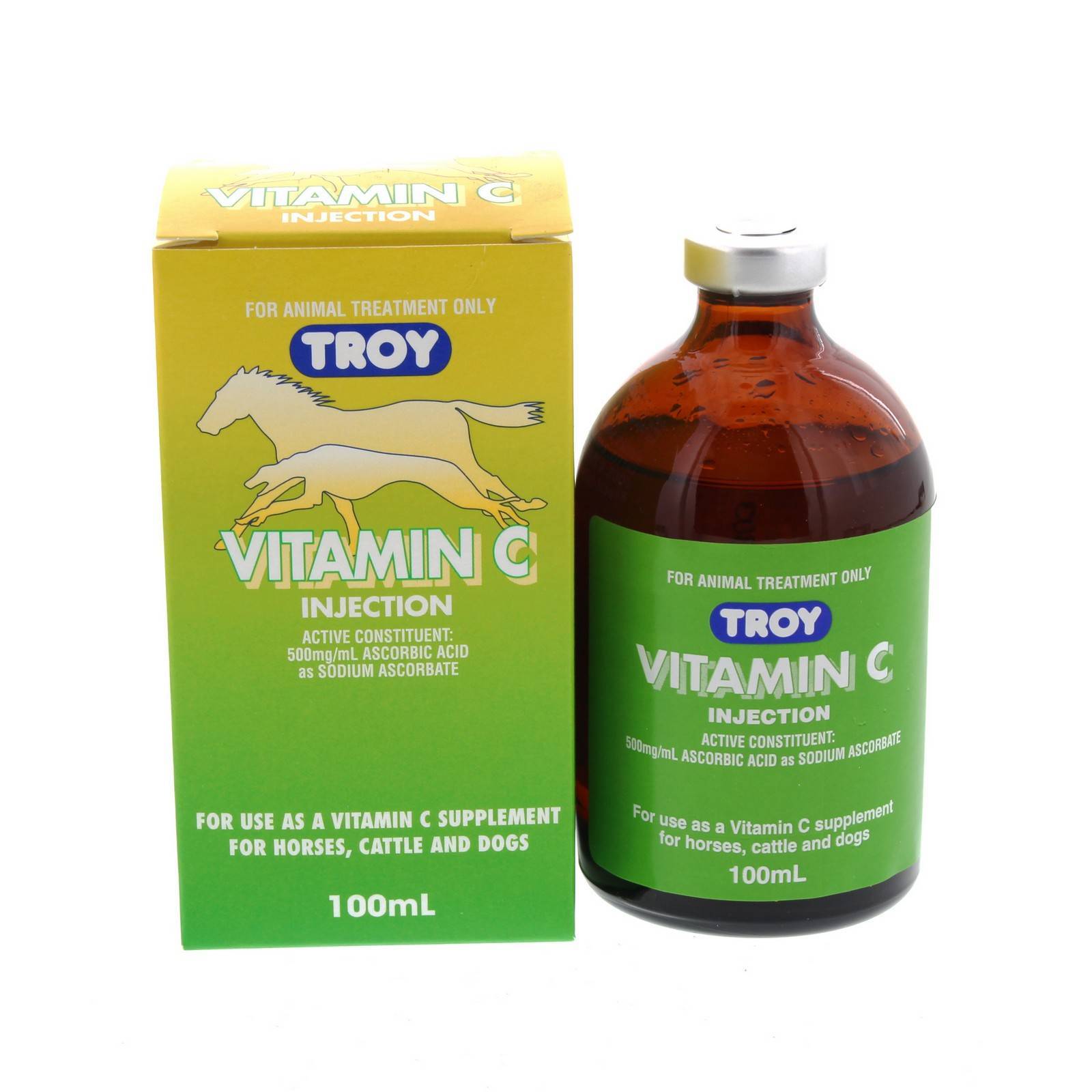 Vitamin C Injection 100ml Troy Horse Equine Health Supplement