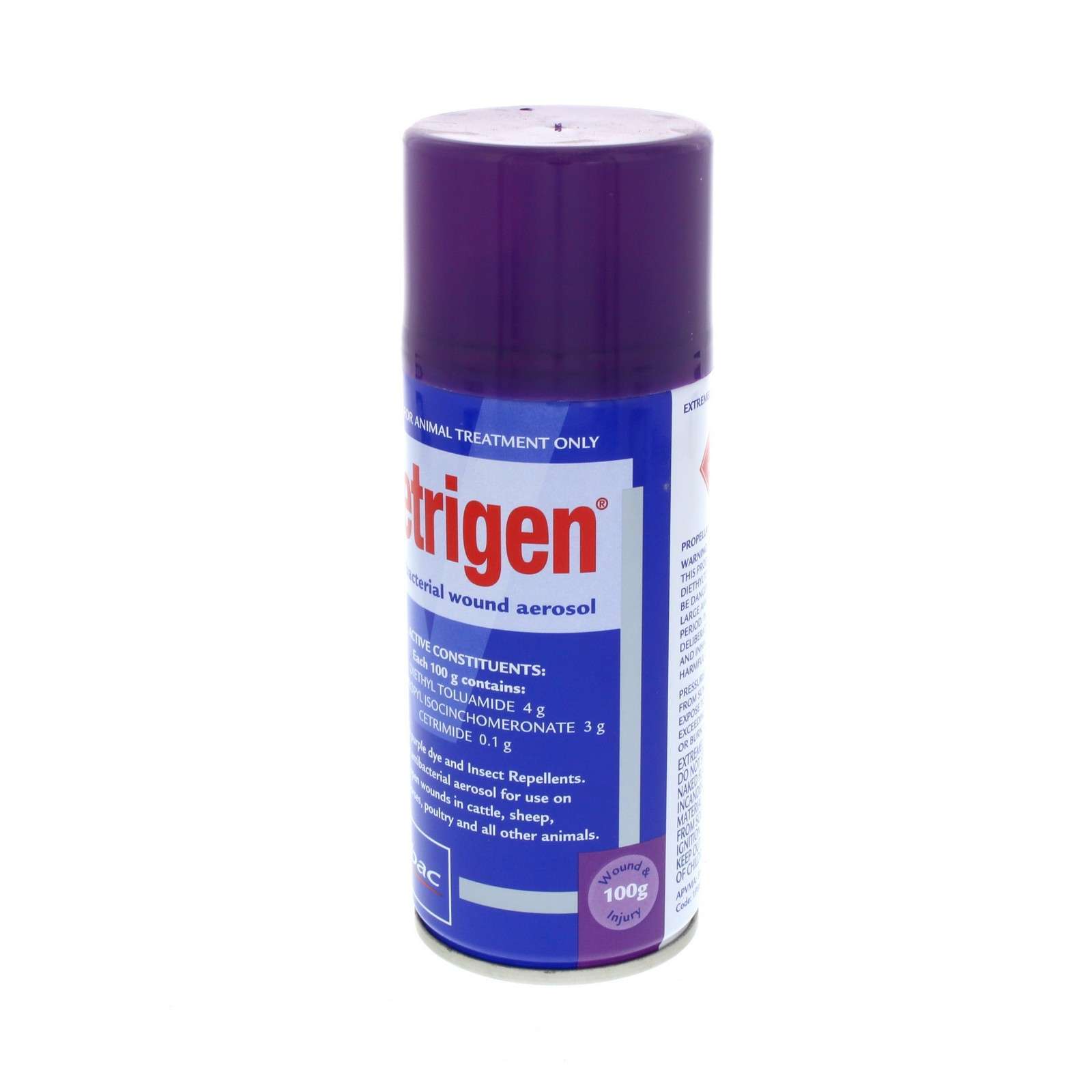 Cetrigen Antibacterial Wound Spray Horse Equine 100g Treat Cuts Wounds